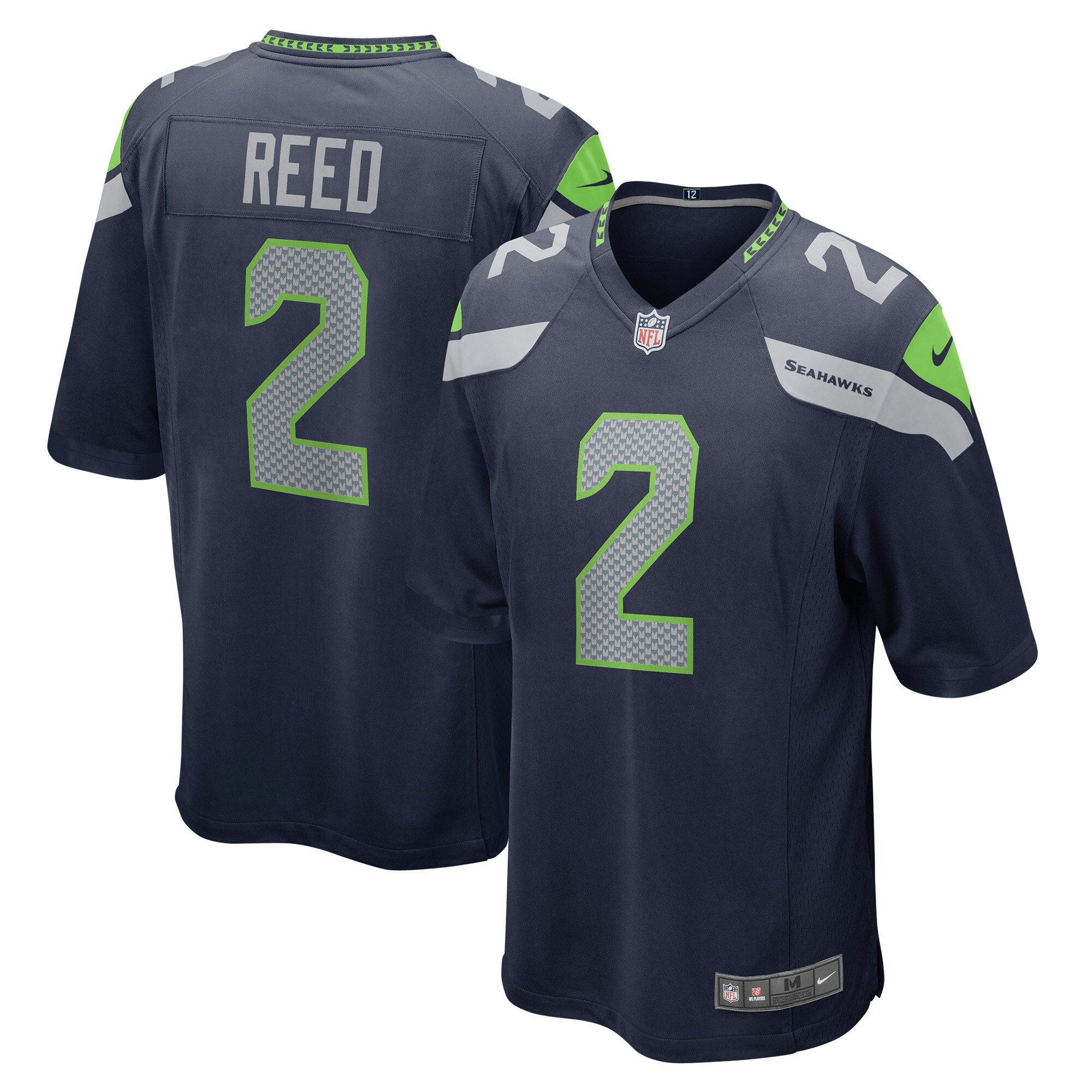 Men's Seattle Seahawks D.J. Reed Nike College Navy Player Game Jersey