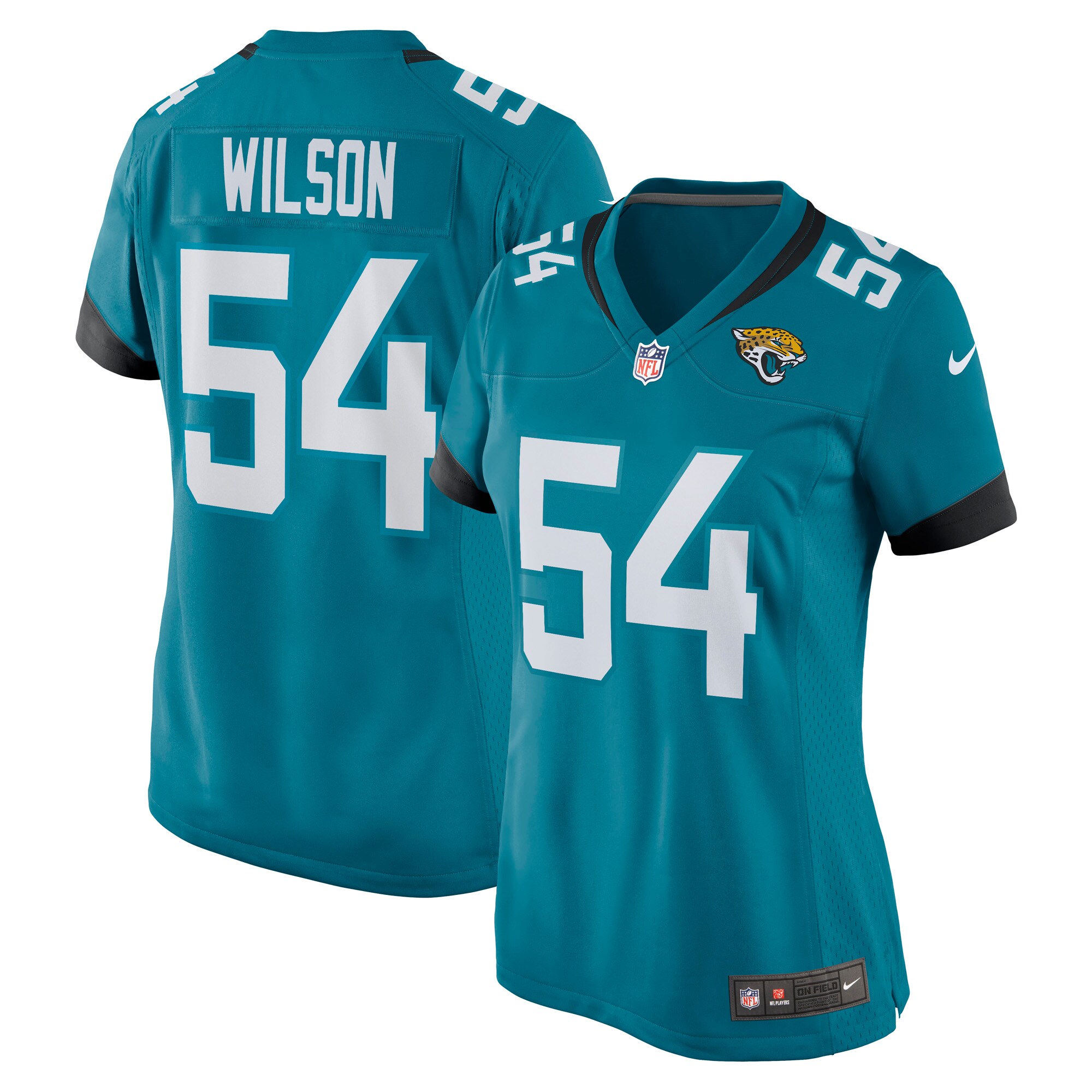 Women's Jacksonville Jaguars Damien Wilson Nike Teal Nike Game Jersey