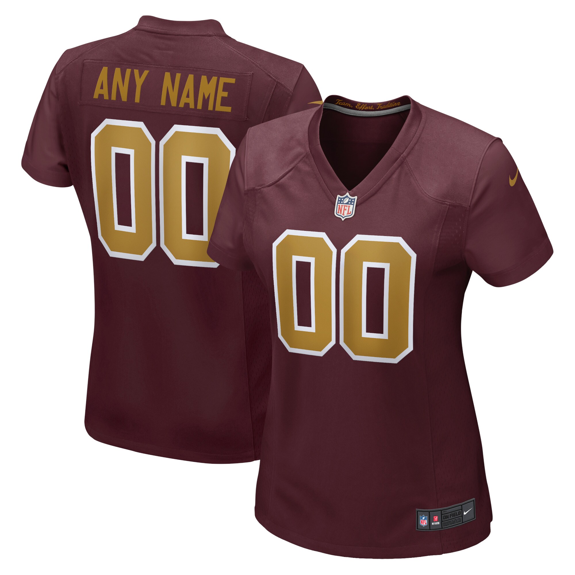 Women's Washington Football Team Nike Burgundy Alternate Custom Jersey