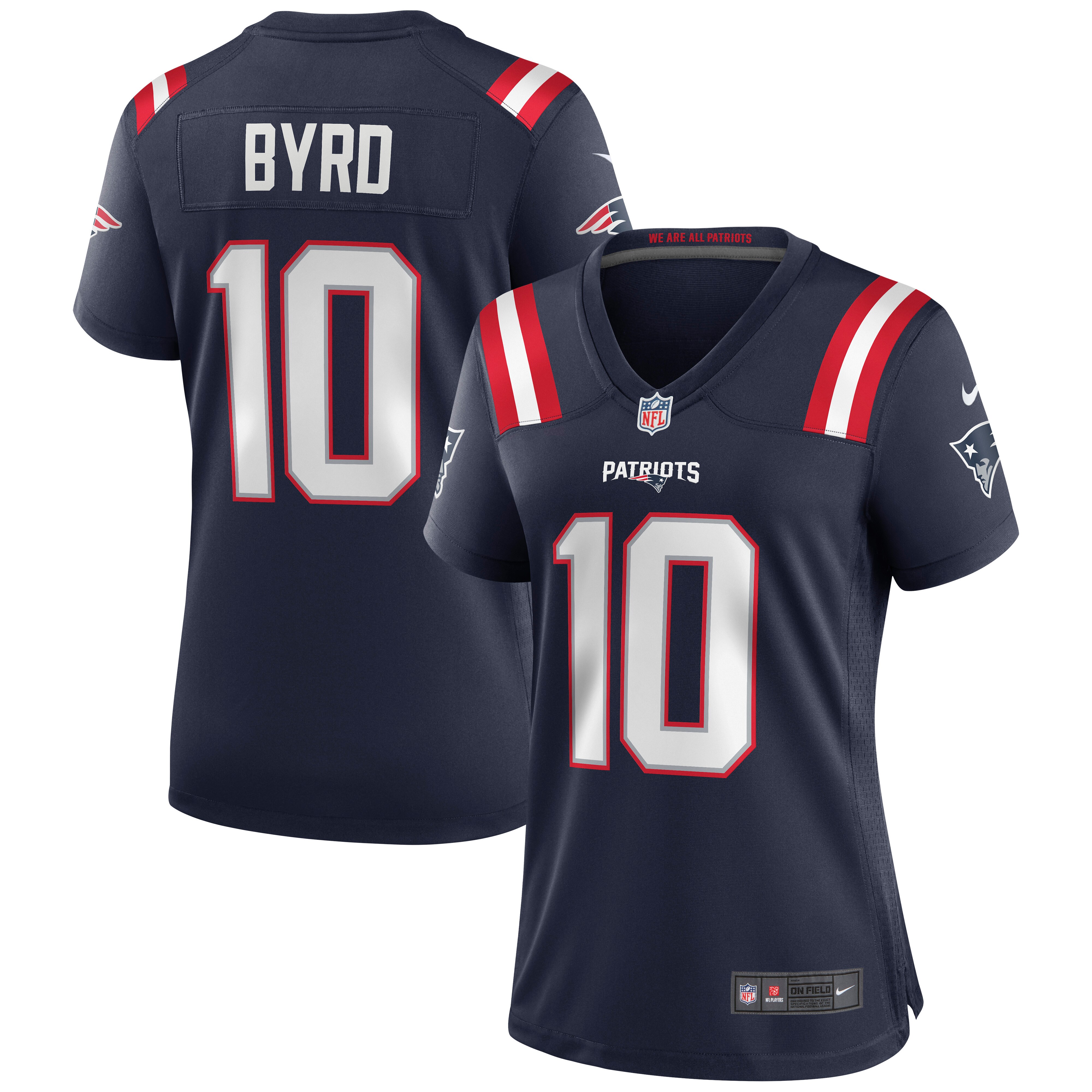 Women's New England Patriots Damiere Byrd Nike Navy Game Jersey
