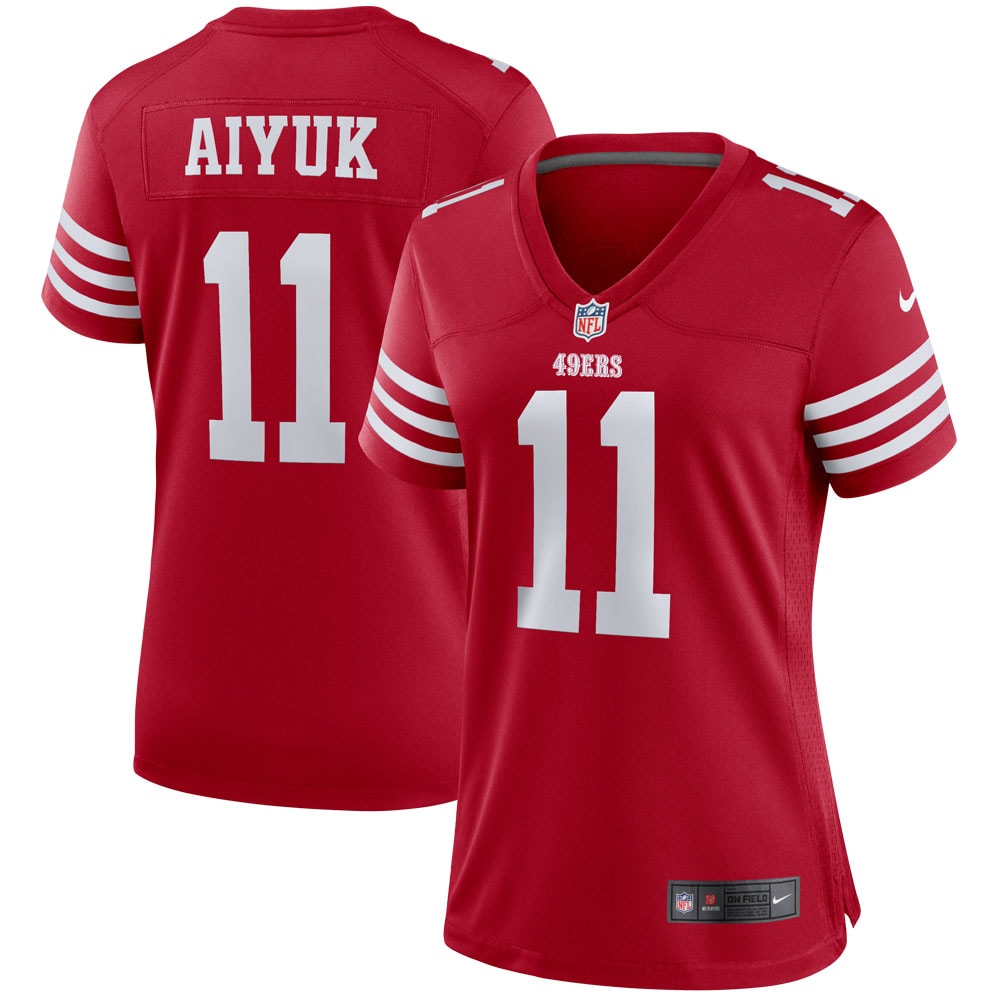 Women's San Francisco 49ers Brandon Aiyuk Nike Scarlet Player Jersey