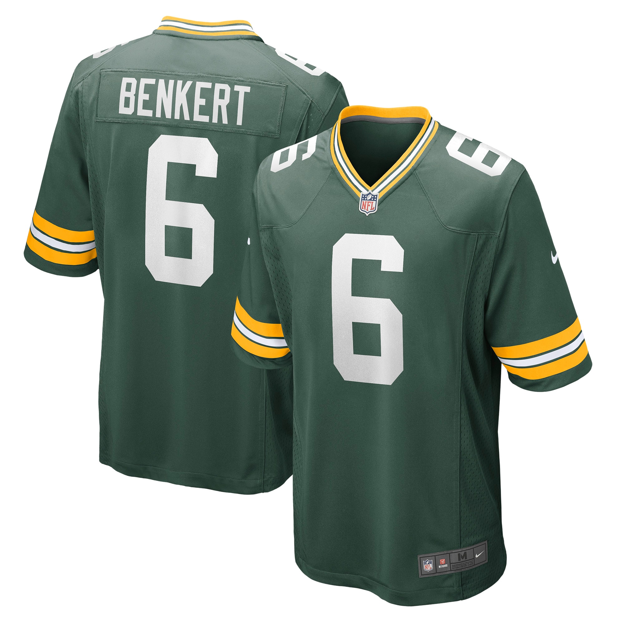 Men's Green Bay Packers Kurt Benkert Nike Green Player Game Jersey