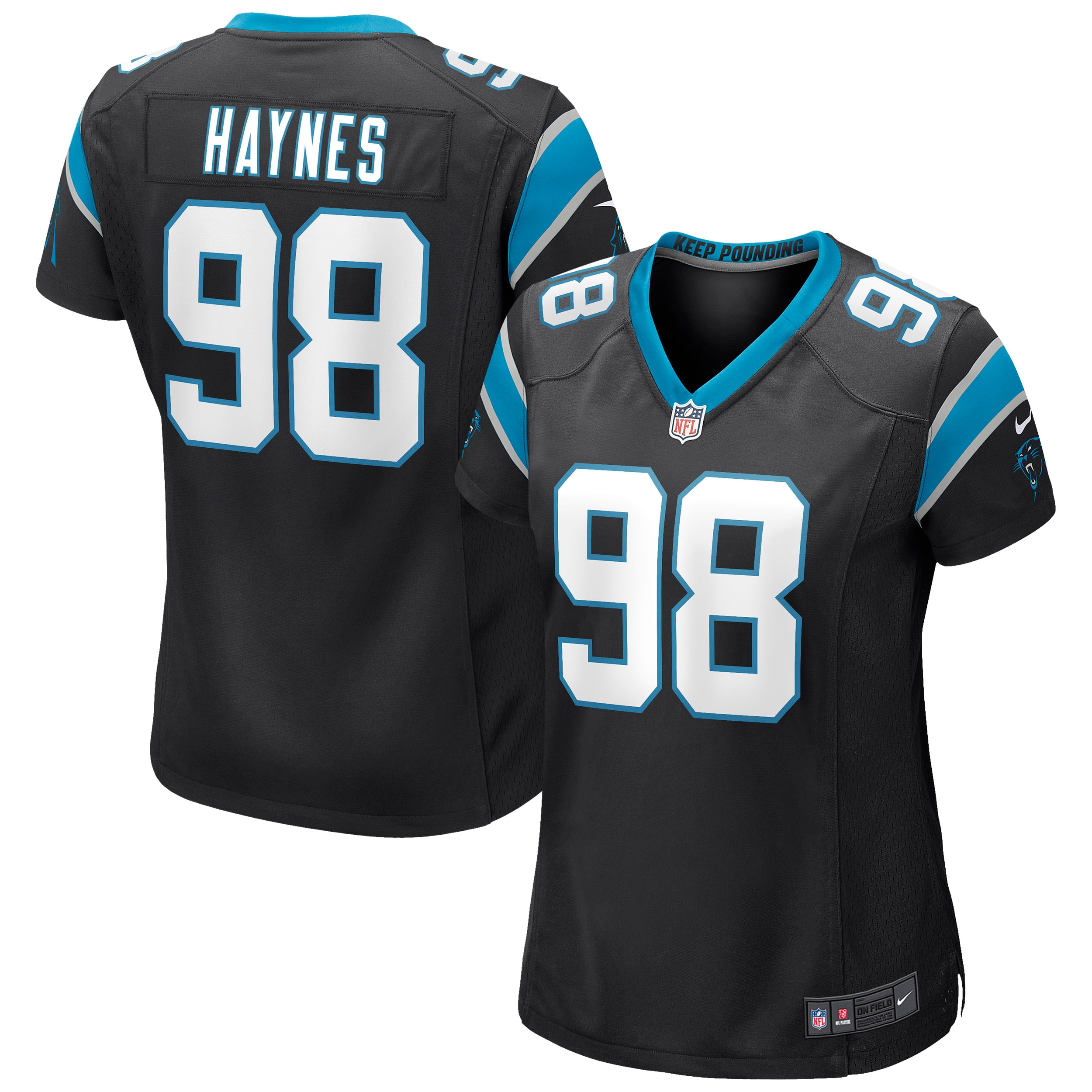 Women's Carolina Panthers Marquis Haynes Nike Black Game Jersey