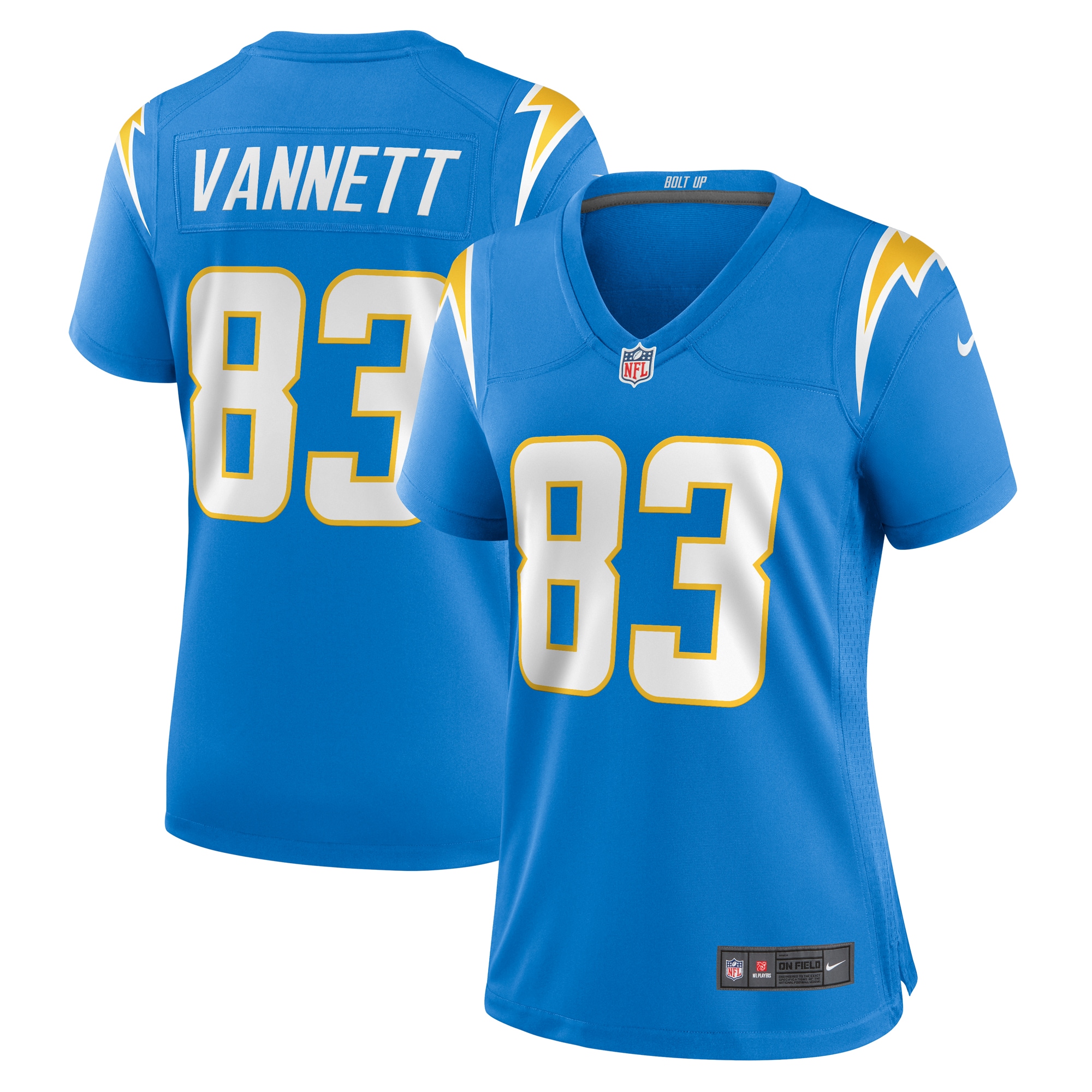 Women's Los Angeles Chargers Nick Vannett Nike Powder Blue Team Game Jersey