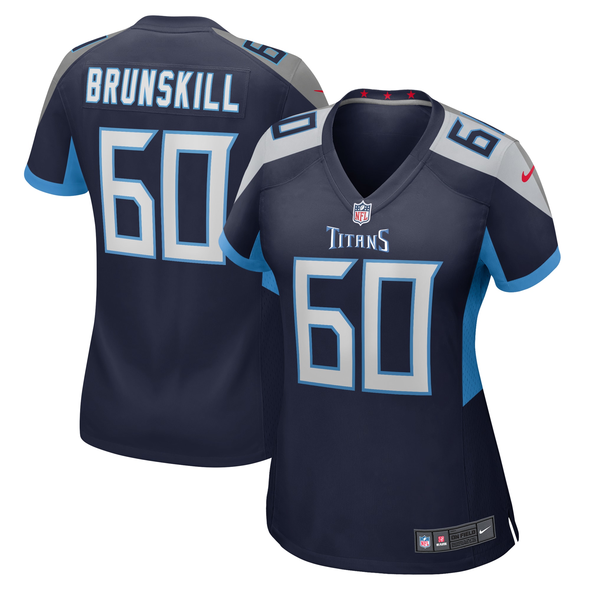 Women's Tennessee Titans Daniel Brunskill Nike Navy Game Player Jersey