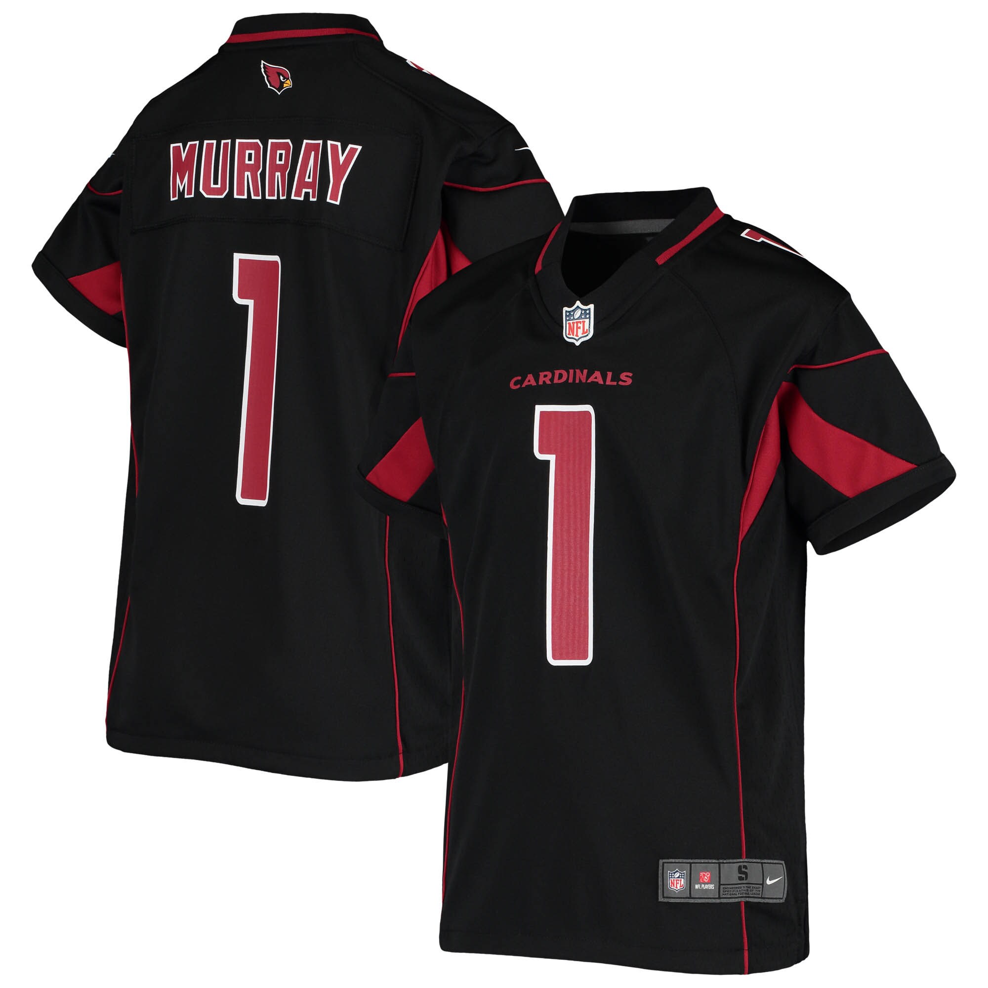 Youth Arizona Cardinals Kyler Murray Nike Black Color Rush Game Jersey
