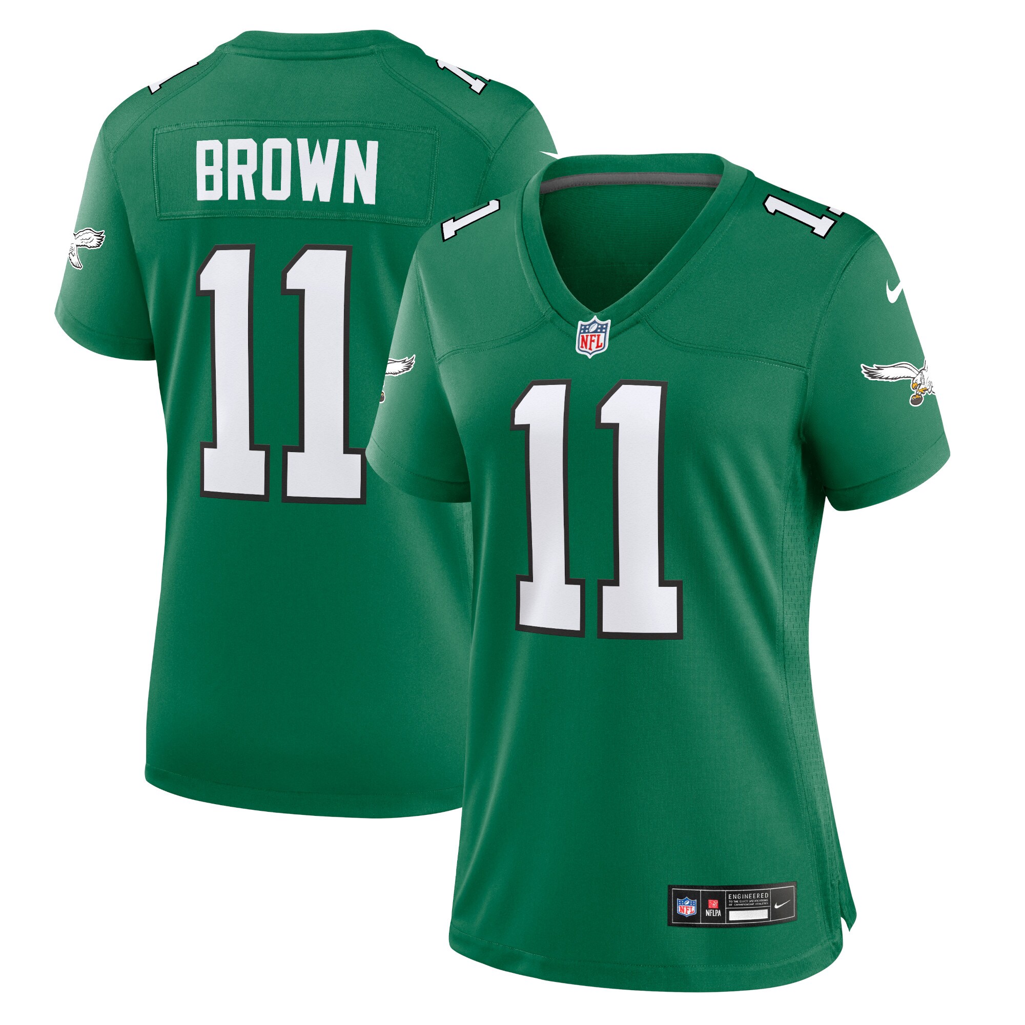 Women's Philadelphia Eagles A.J. Brown Nike Kelly Green Player Jersey