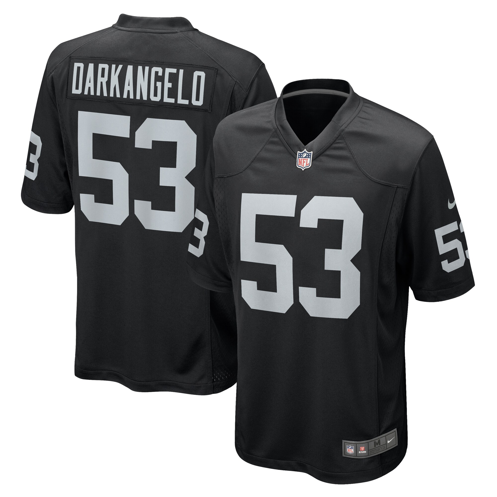 Men's Las Vegas Raiders Isaac Darkangelo Nike Black Team Game Jersey