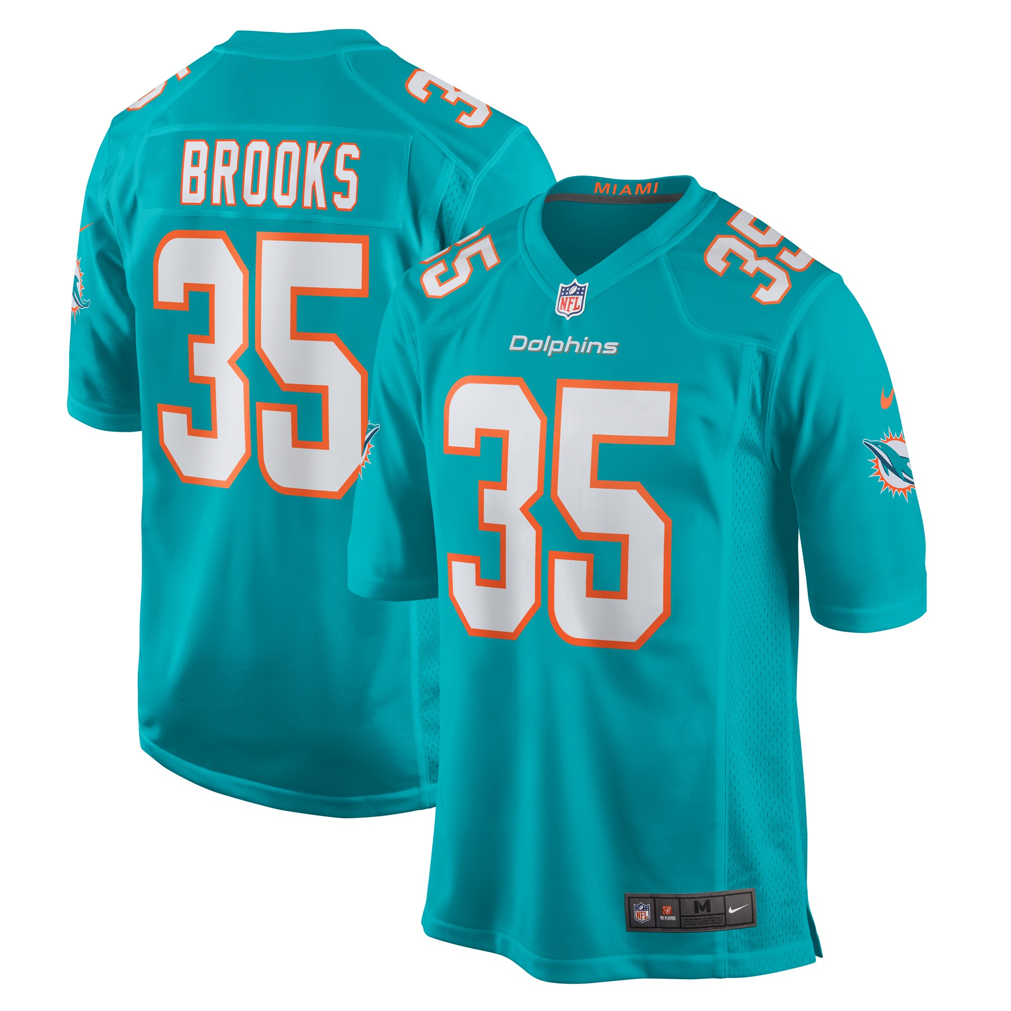 Men's Miami Dolphins Christopher Brooks Nike Aqua Team Game Jersey