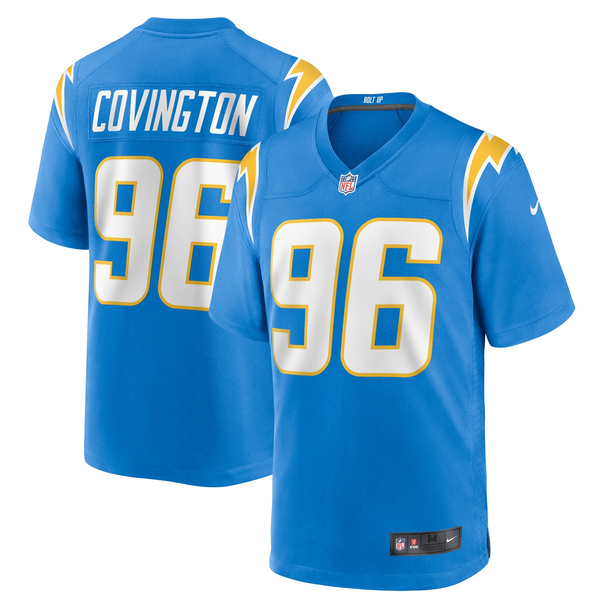 Men's Los Angeles Chargers Christian Covington Nike Powder Blue Team Game Jersey