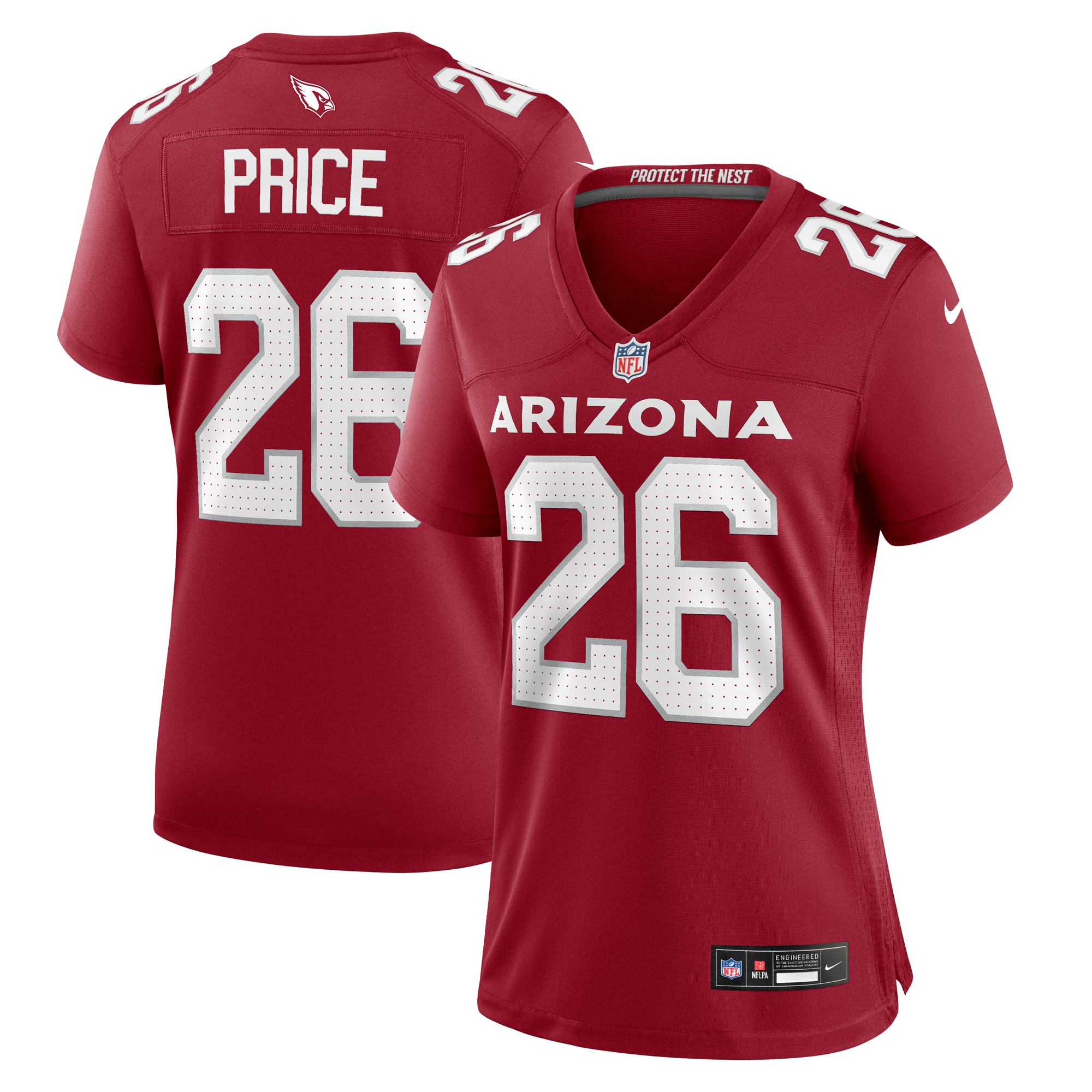 Women's Arizona Cardinals Bobby Price Nike Cardinal Team Game Jersey