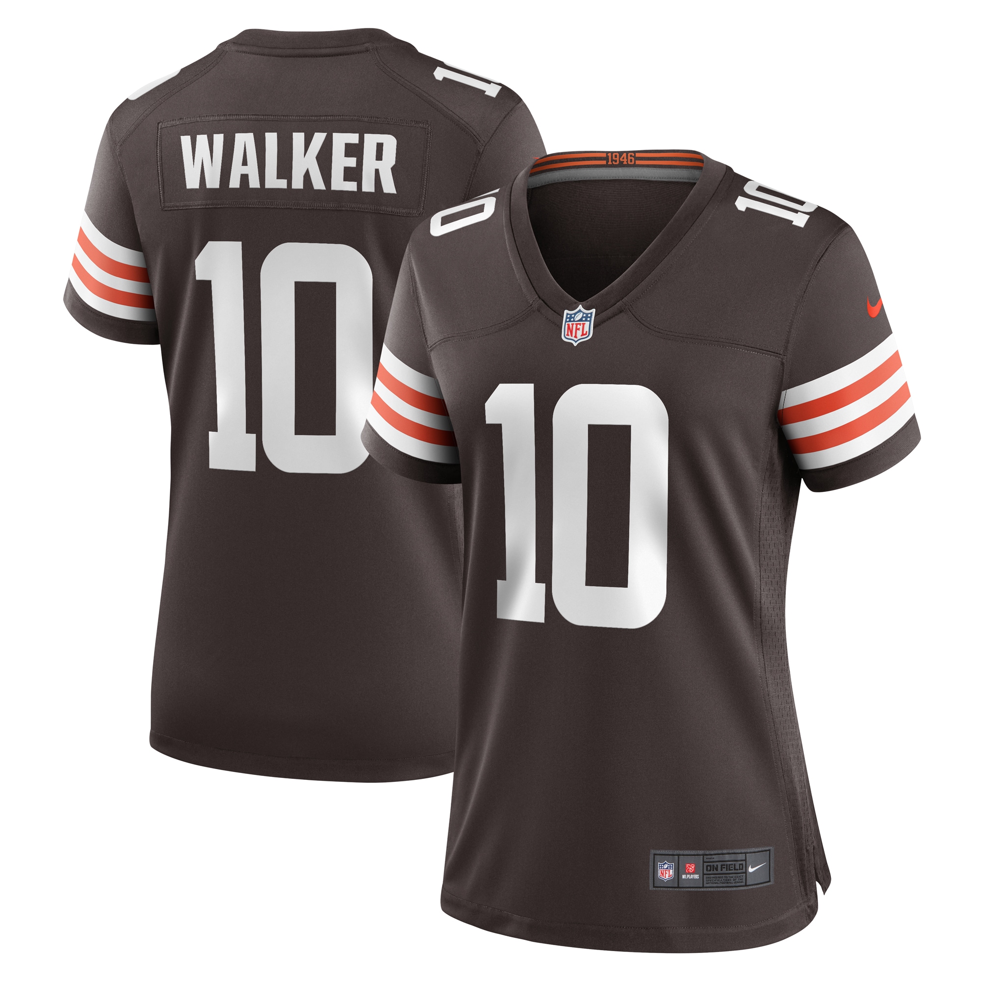 Women's Cleveland Browns Phillip Walker Nike Brown Team Game Jersey