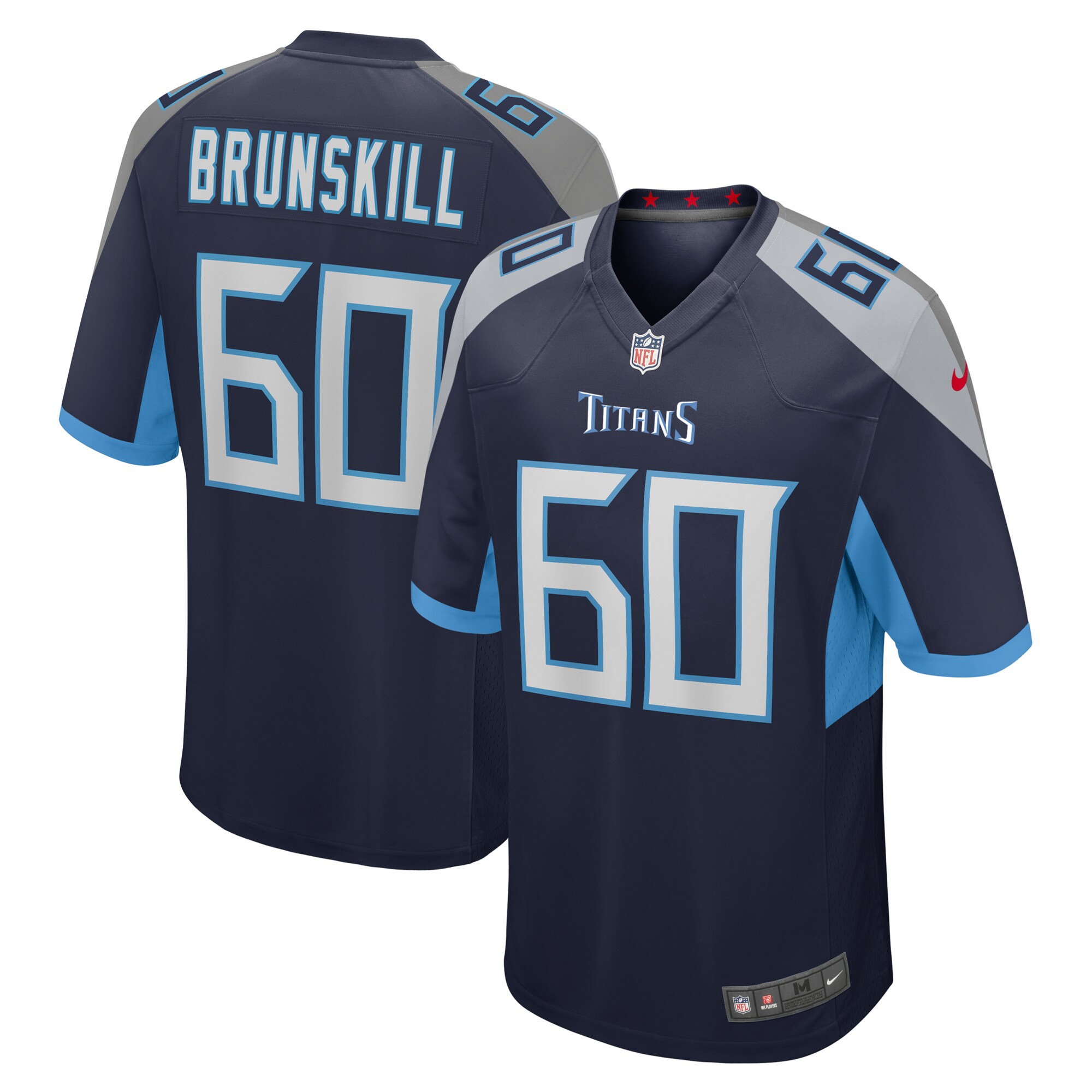 Men's Tennessee Titans Daniel Brunskill Nike Navy Game Player Jersey