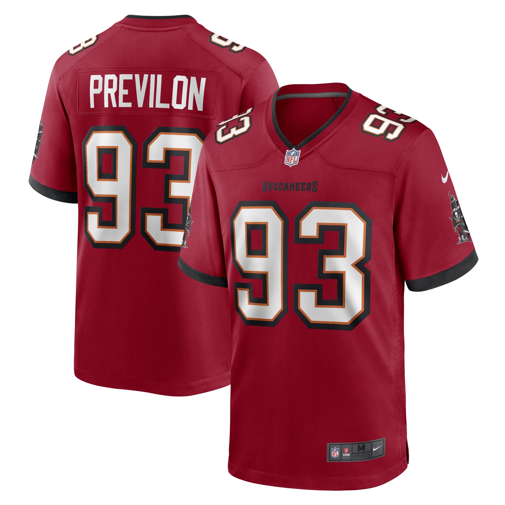 Men's Tampa Bay Buccaneers Willington Previlon Nike Red Game Player Jersey