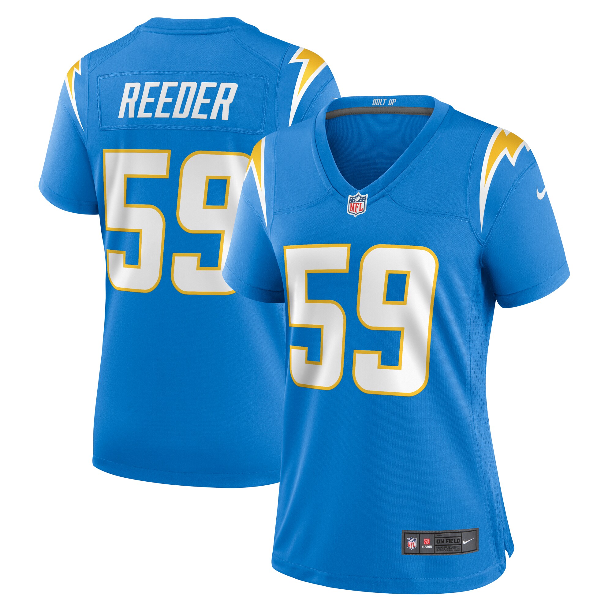 Women's Los Angeles Chargers Troy Reeder Nike Powder Blue Team Game Jersey