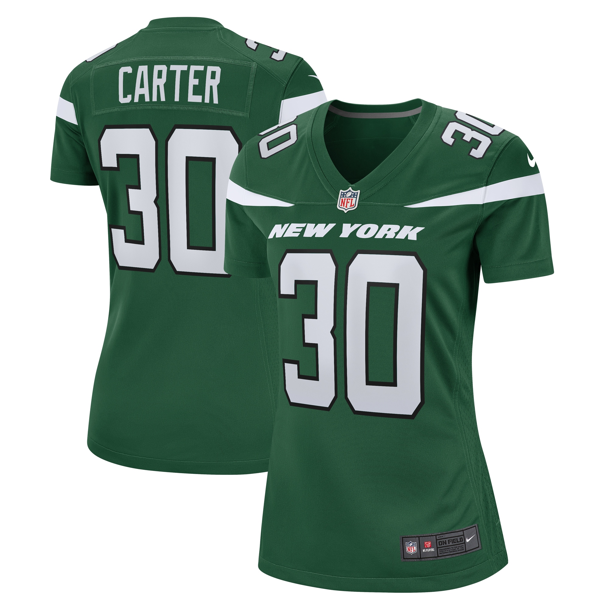 Women's New York Jets Michael Carter Nike Gotham Green Team Game Jersey