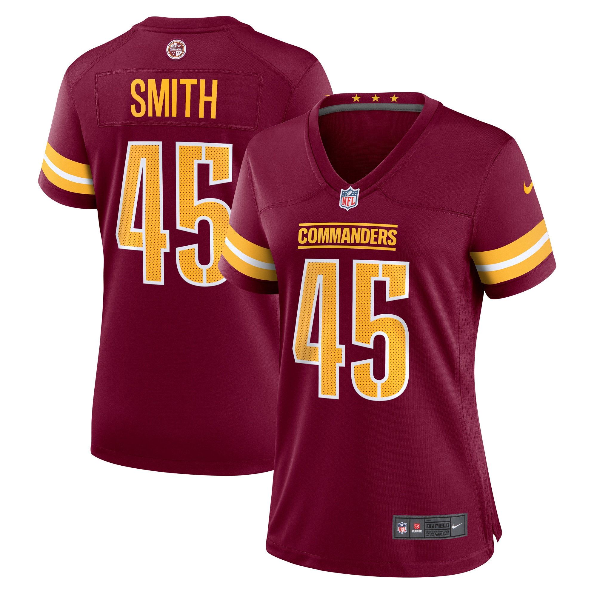 Women's Washington Commanders Kaden Smith Nike Burgundy Team Game Jersey
