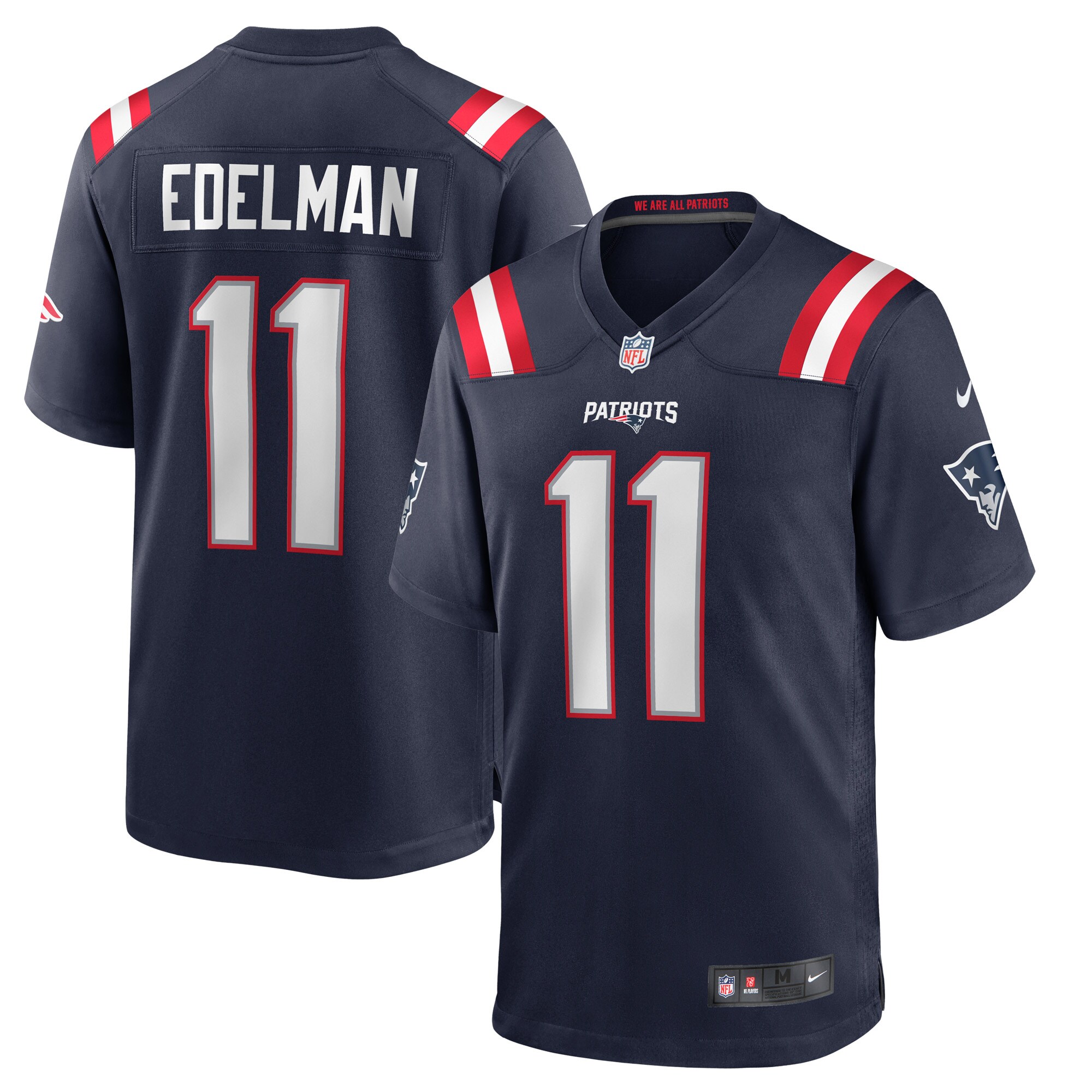 Men's New England Patriots Julian Edelman Nike Navy Game Player Jersey