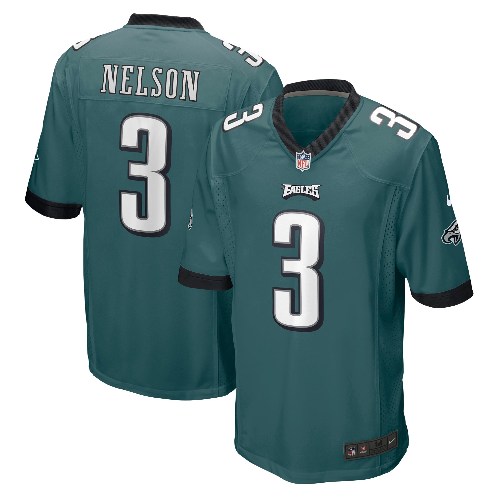 Men's Philadelphia Eagles Steven Nelson Nike Midnight Green Game Jersey