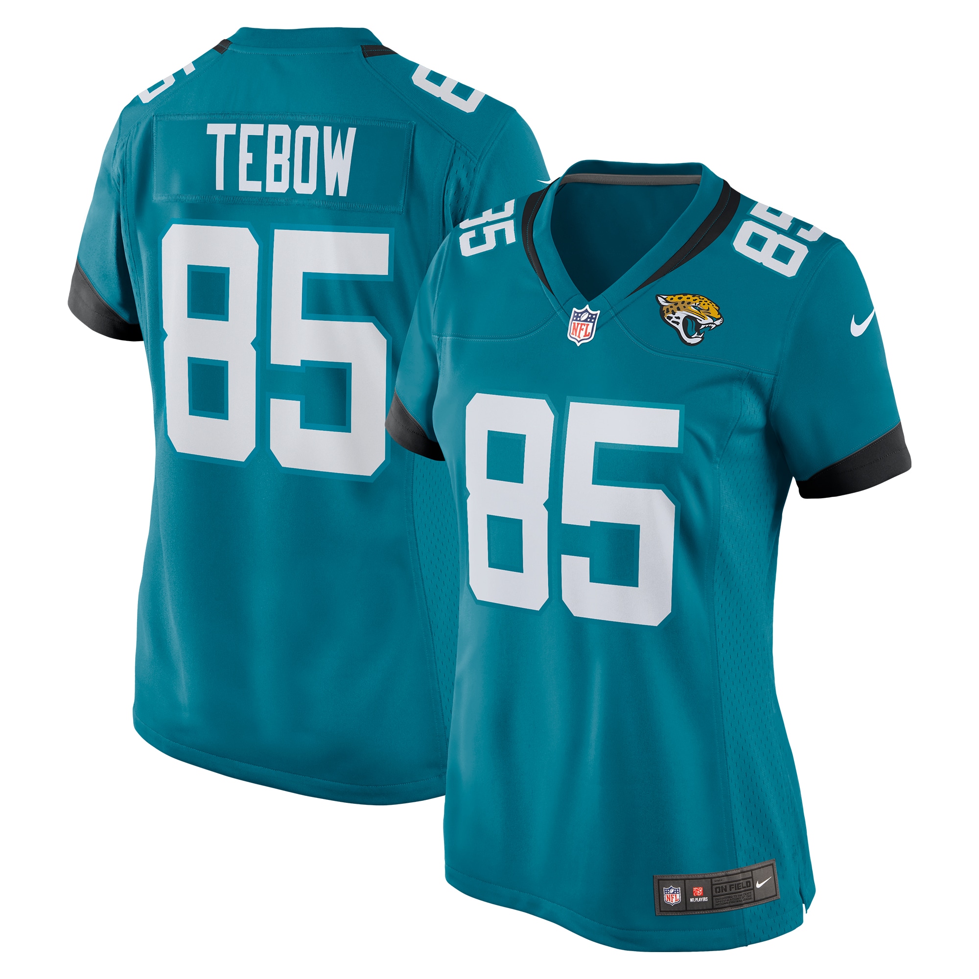 Women's Jacksonville Jaguars Tim Tebow Nike Teal Game Player Jersey