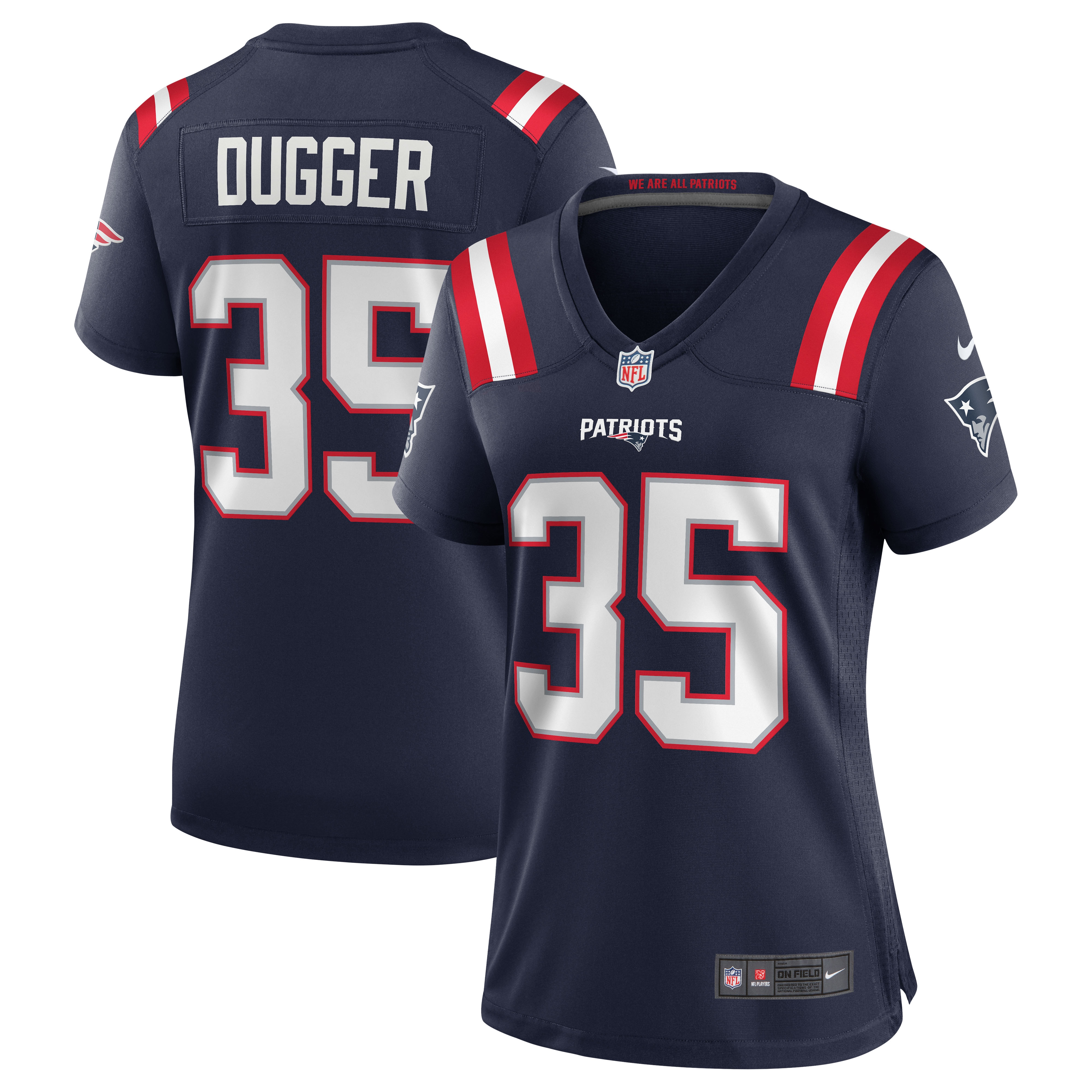 Women's New England Patriots Kyle Dugger Nike Navy Team Game Jersey