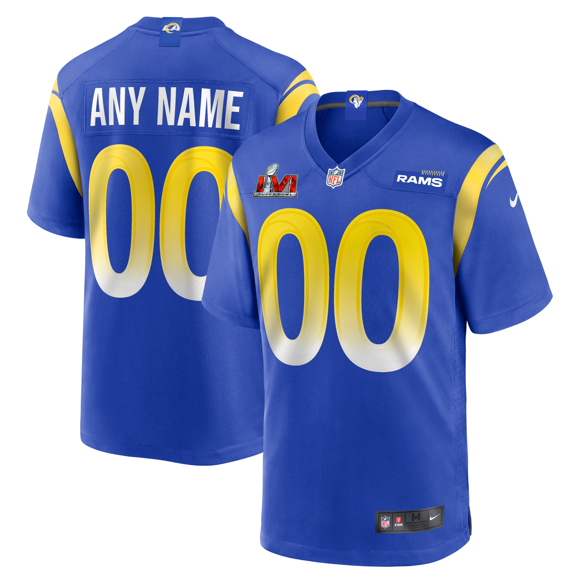 Men's Los Angeles Rams Nike Royal Super Bowl LVI Game Custom Jersey