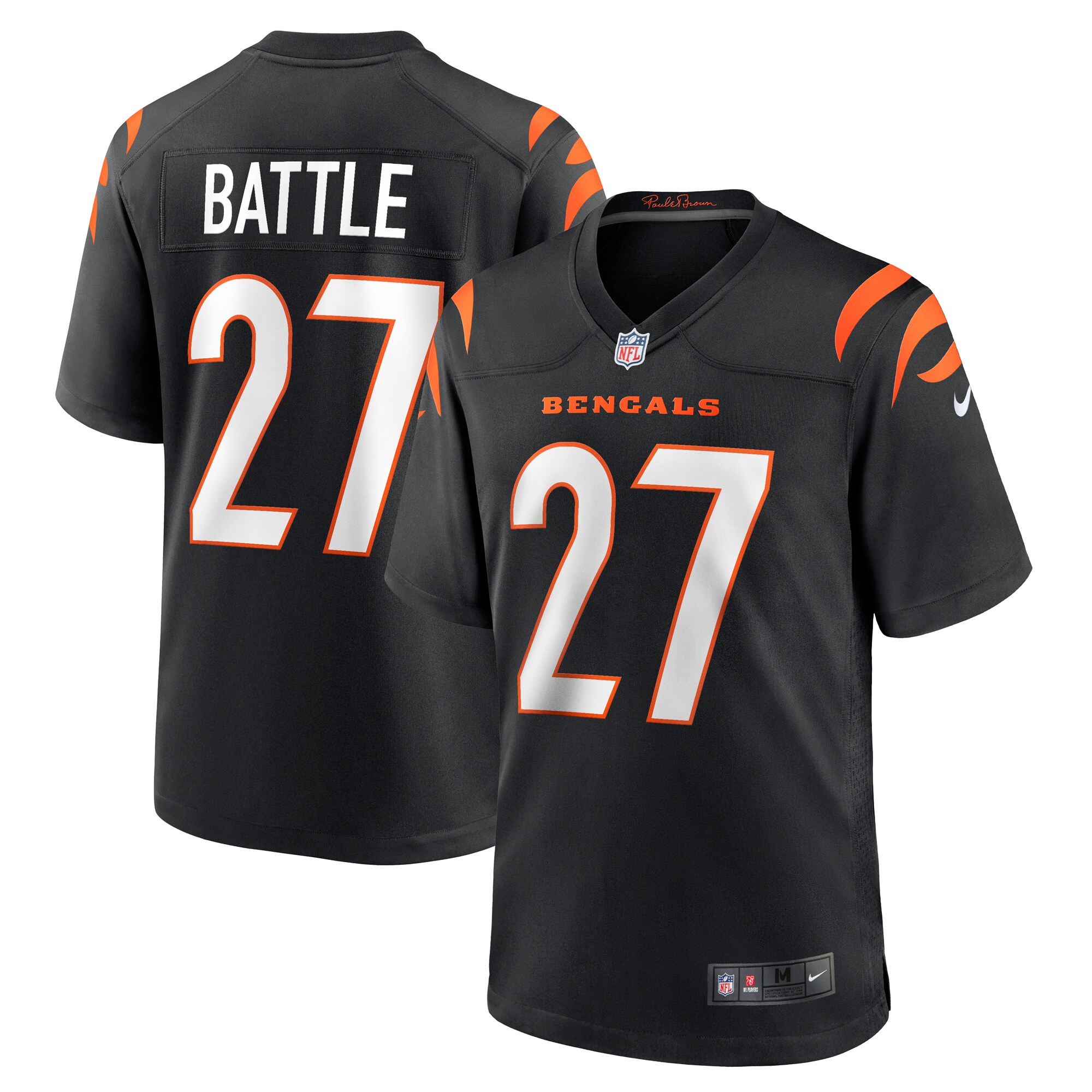 Men's Cincinnati Bengals Jordan Battle Nike Black Team Game Jersey