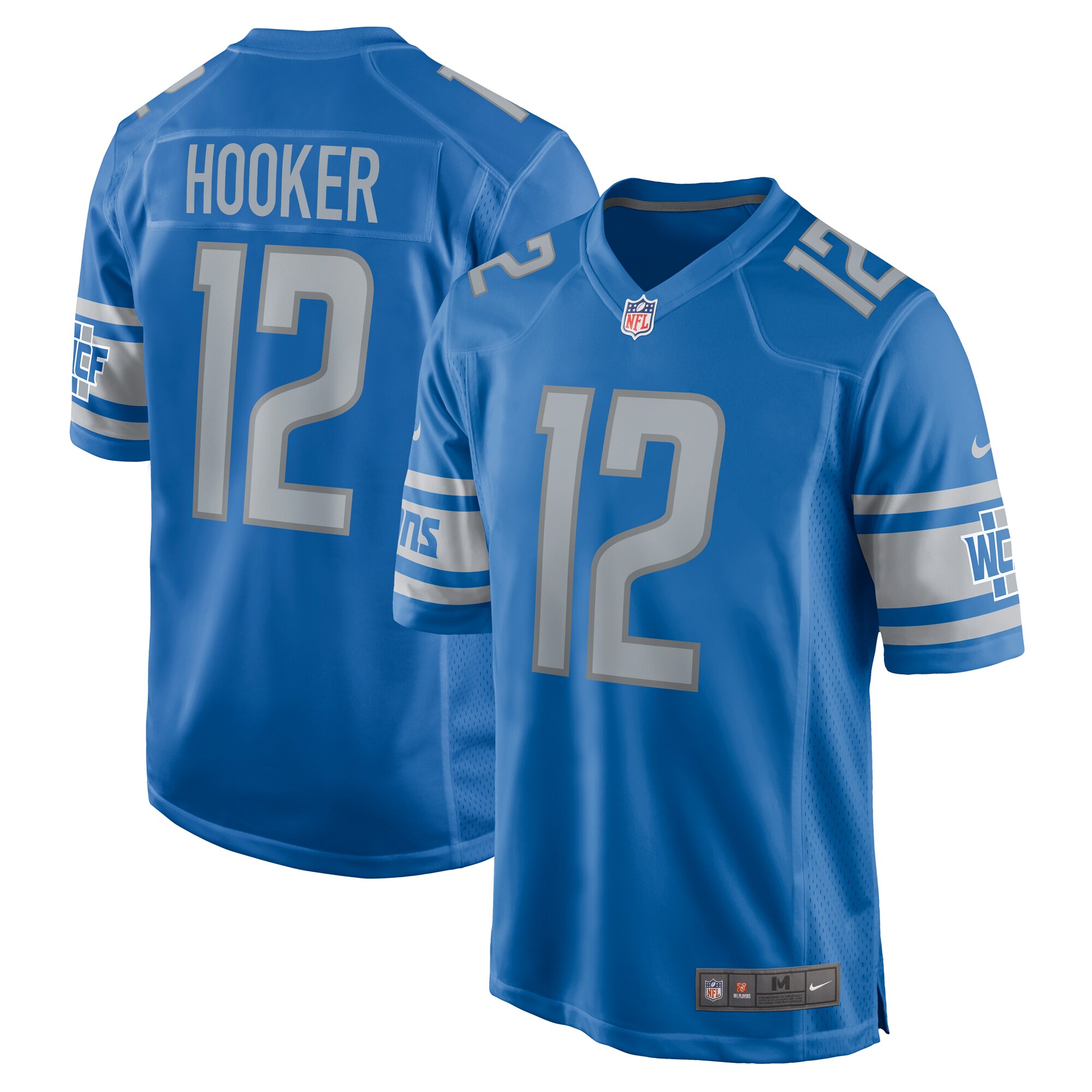 Men's Detroit Lions Hendon Hooker Nike Blue 2023 NFL Draft Pick Game Jersey