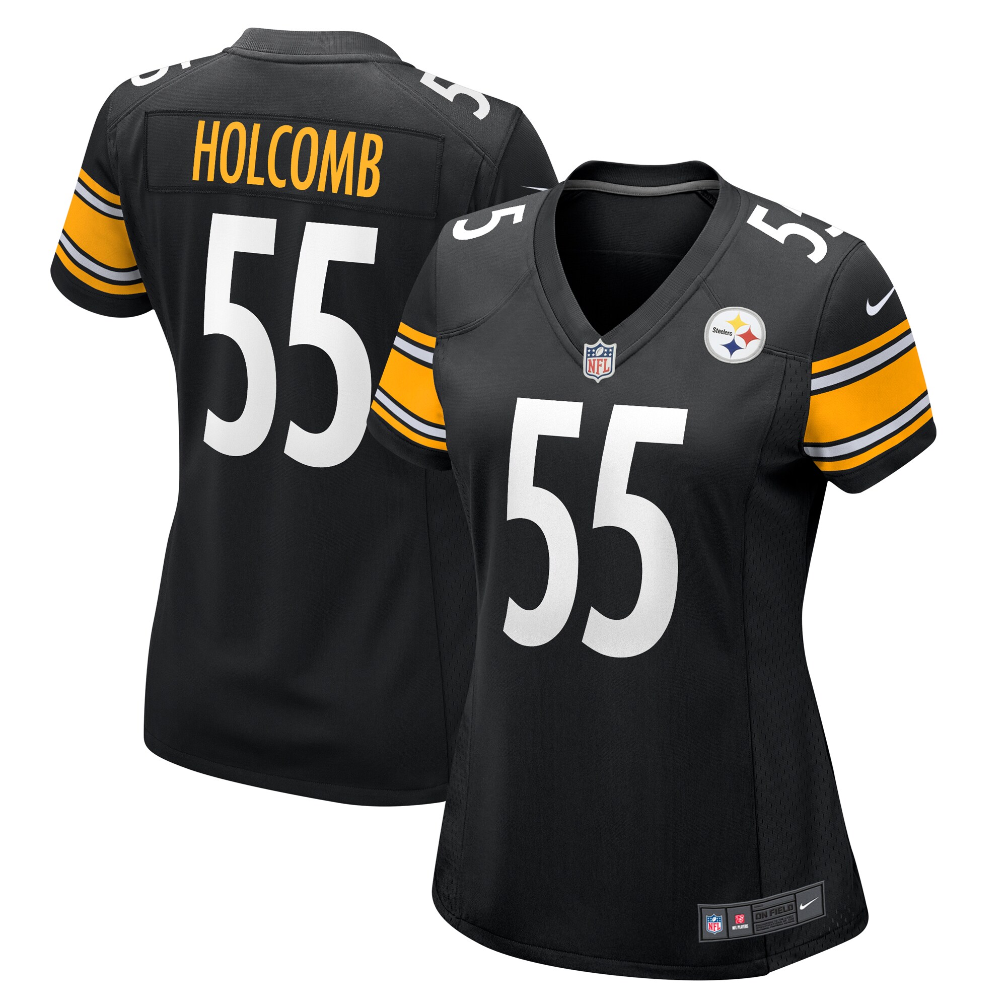 Women's Pittsburgh Steelers Cole Holcomb Nike Black Game Player Jersey