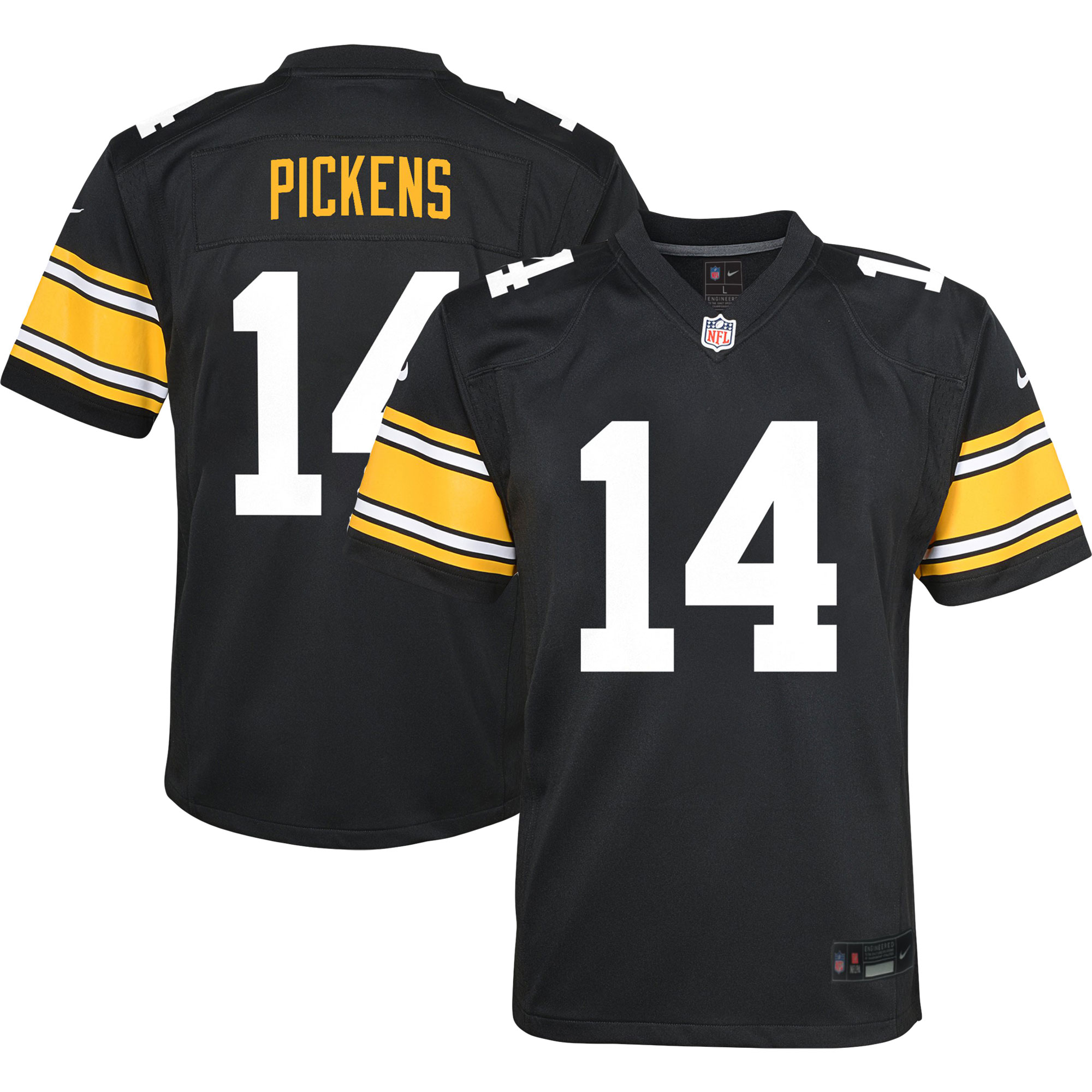 Youth Pittsburgh Steelers George Pickens Nike Black Game Jersey
