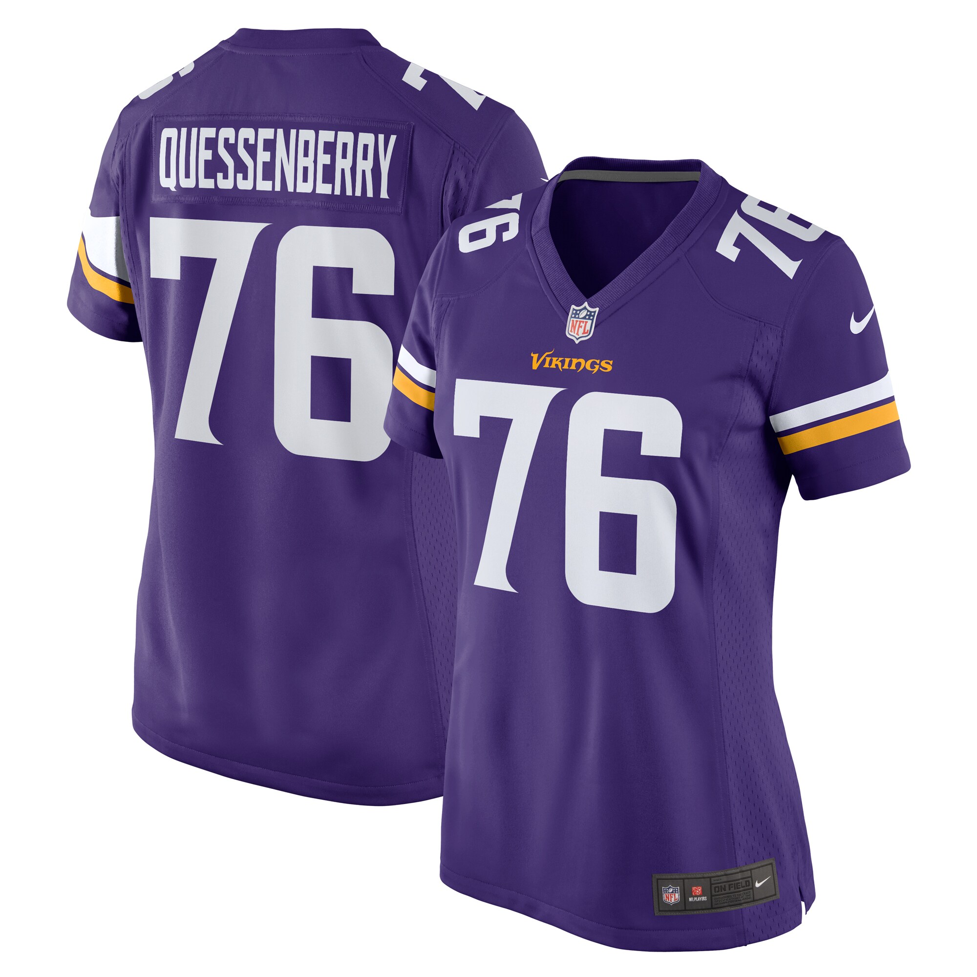 Women's Minnesota Vikings David Quessenberry Nike Purple Team Game Jersey