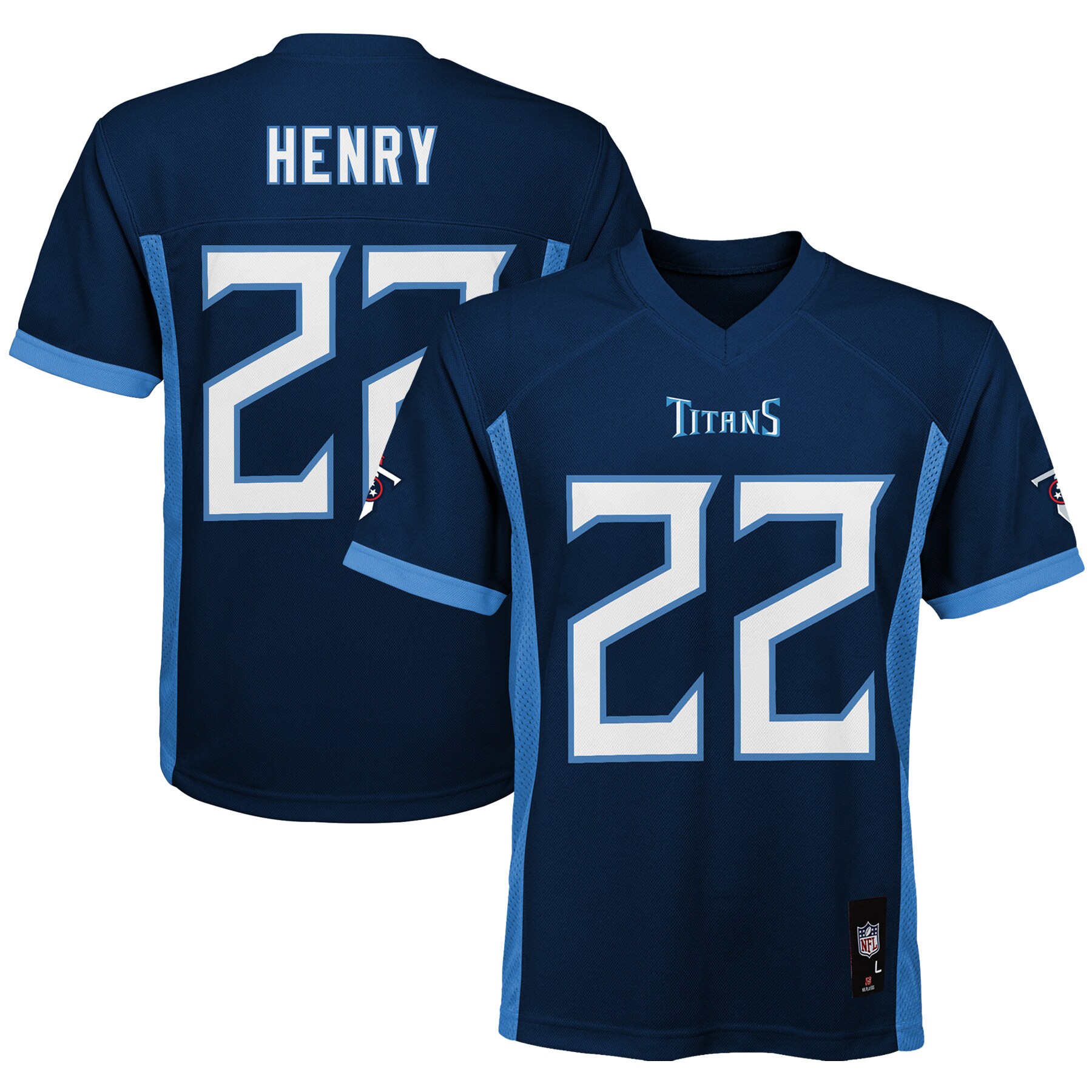Youth Tennessee Titans Derrick Henry Navy Replica Player Jersey