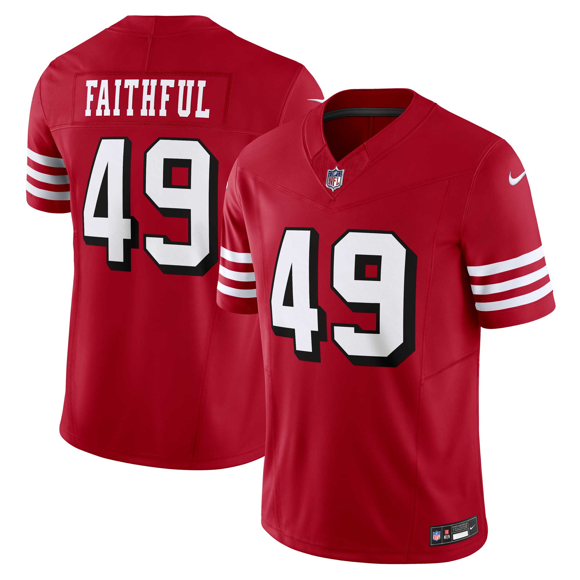Men's San Francisco 49ers The Faithful Nike Scarlet Vapor F.U.S.E. Limited Jersey