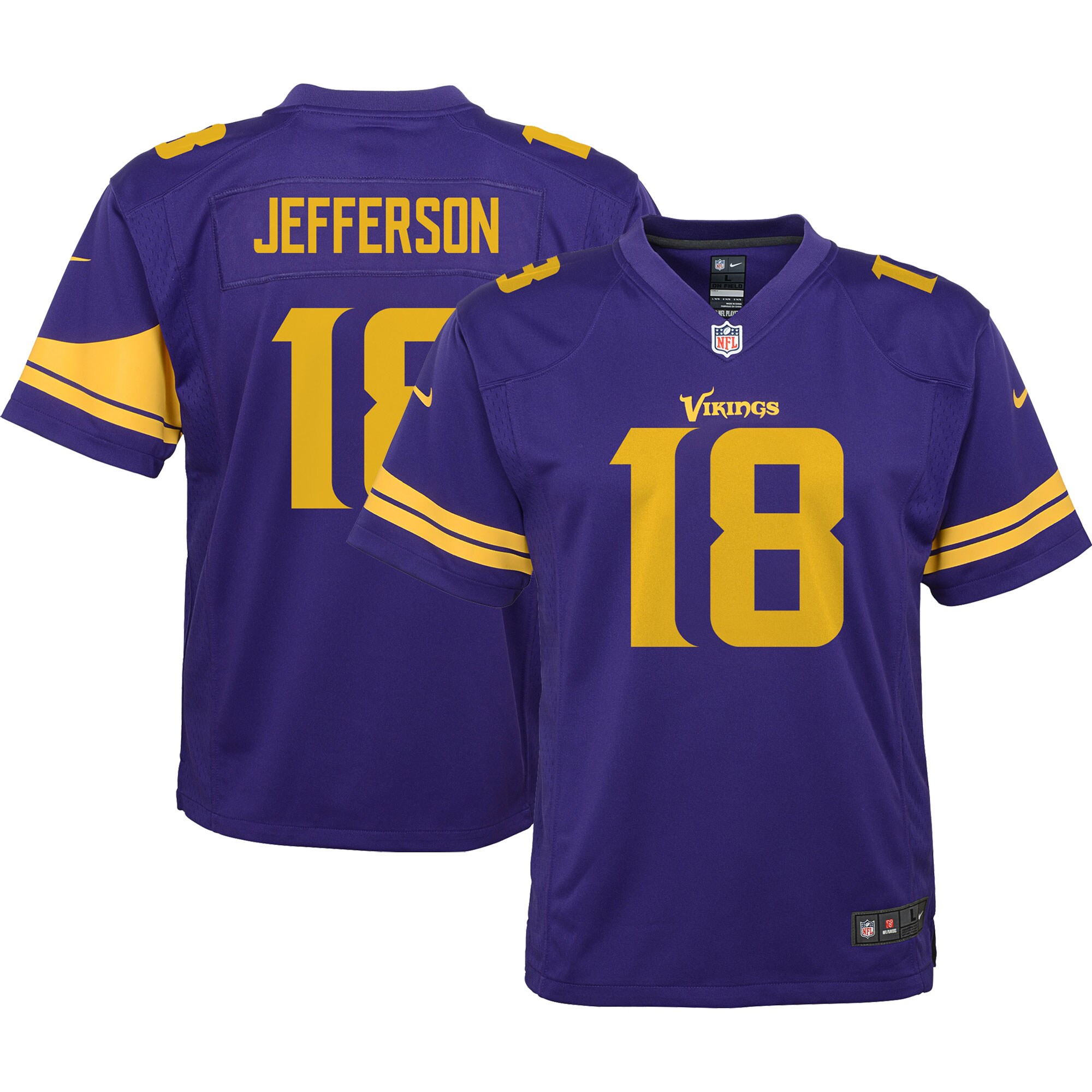 Youth Minnesota Vikings Justin Jefferson Nike Purple Game Jersey