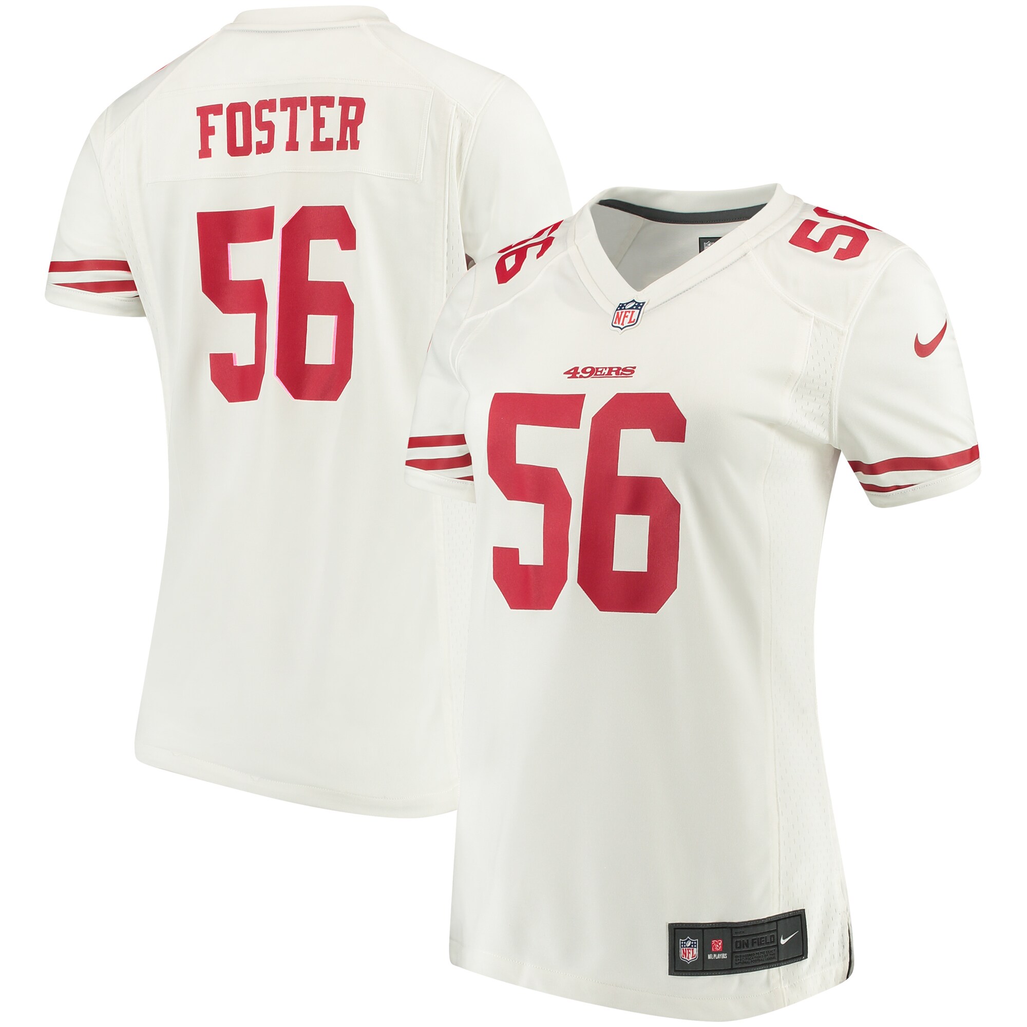 Women's San Francisco 49ers Reuben Foster Nike White Game Jersey