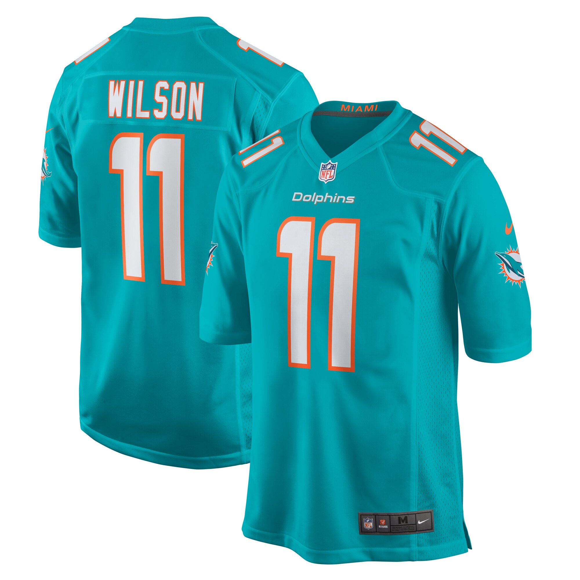 Men's Miami Dolphins Cedrick Wilson Jr. Nike Aqua Team Game Jersey