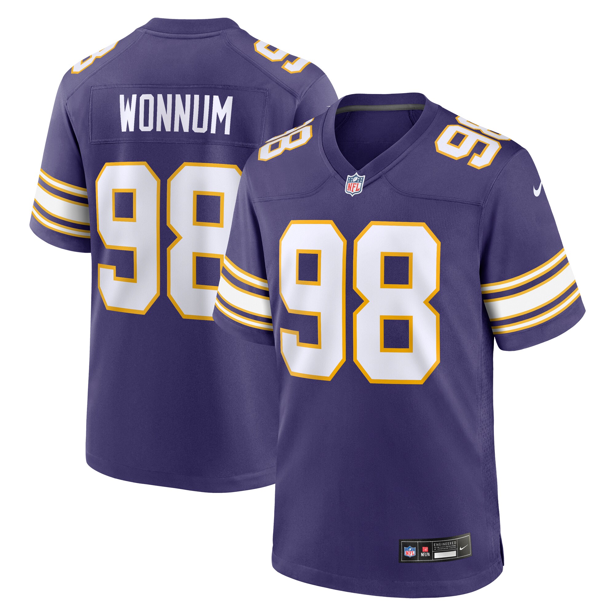 Men's Minnesota Vikings D.J. Wonnum Nike Purple Classic Player Game Jersey