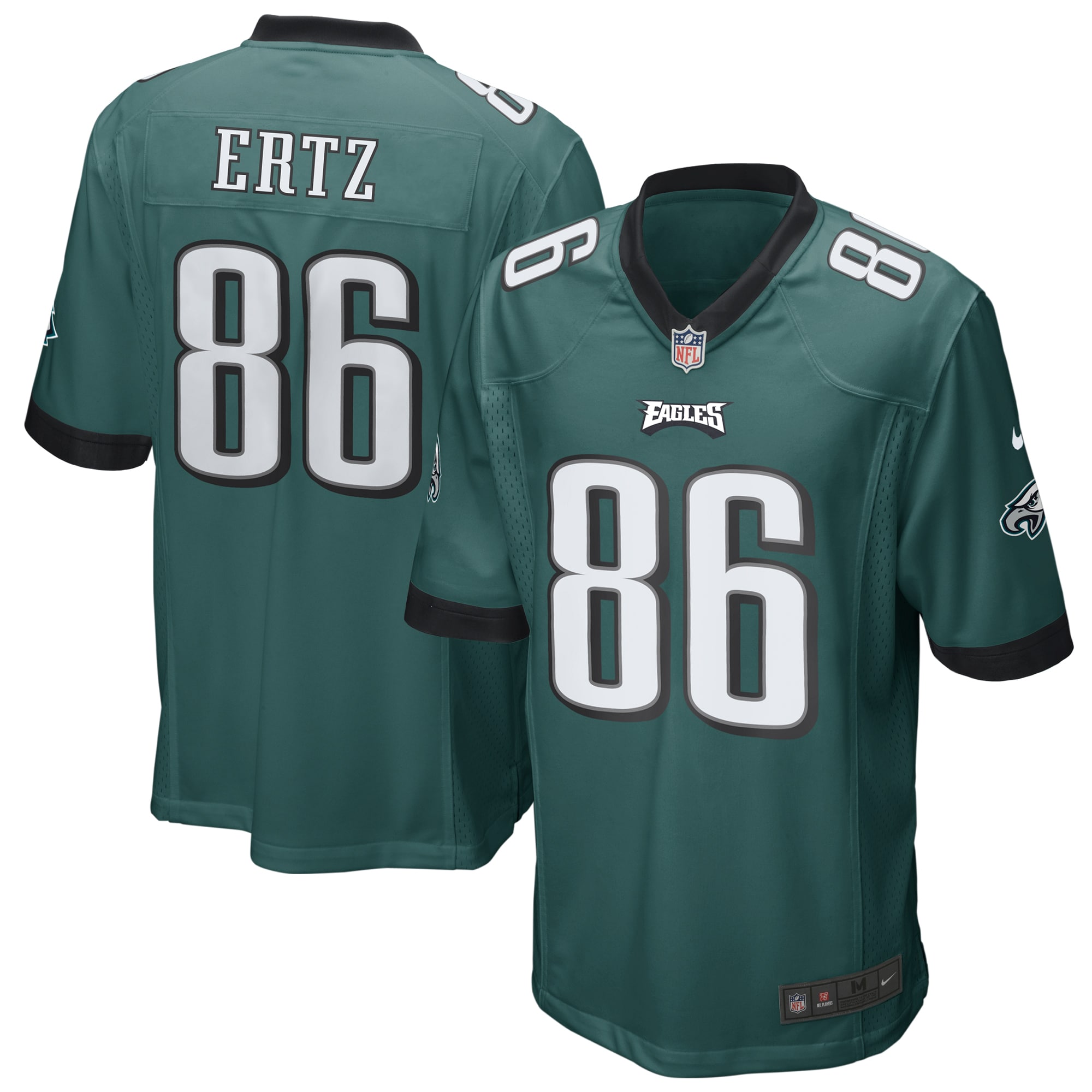 Men's Philadelphia Eagles Zach Ertz Nike Midnight Green Game Jersey