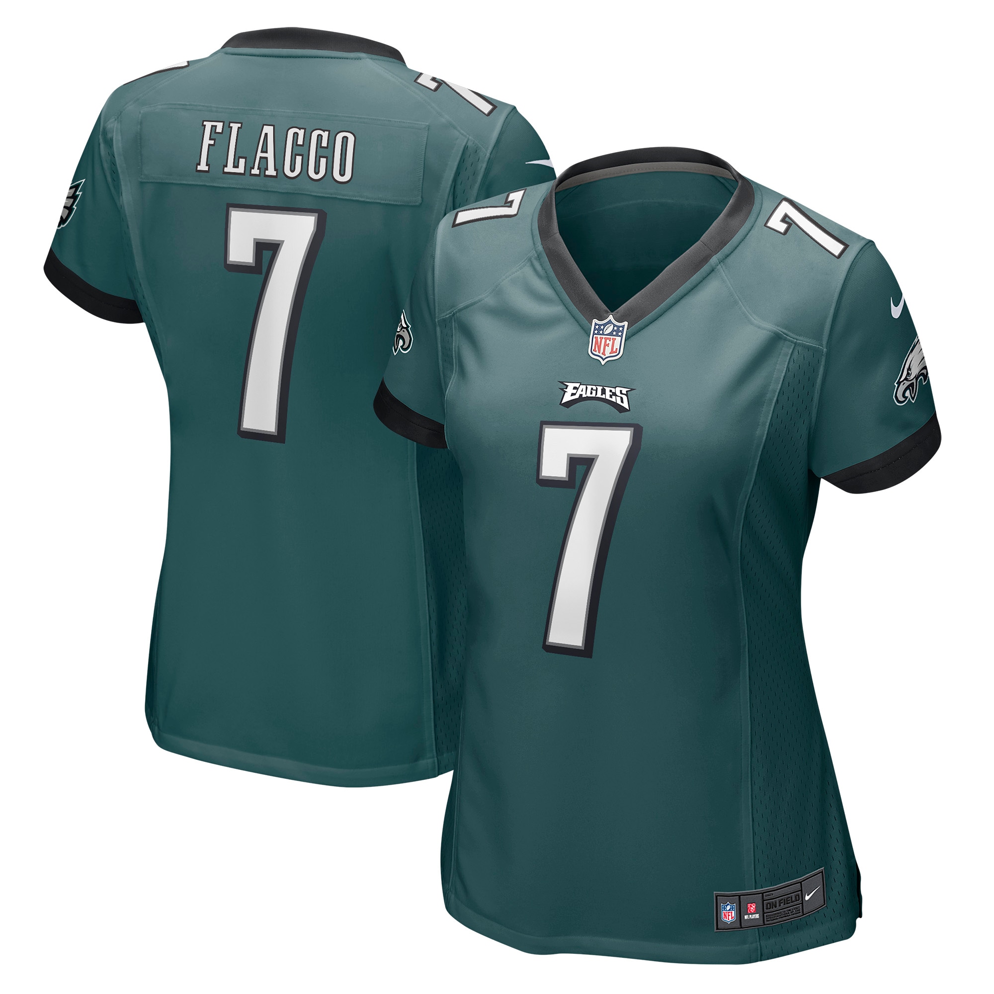 Women's Philadelphia Eagles Joe Flacco Nike Midnight Green Game Jersey
