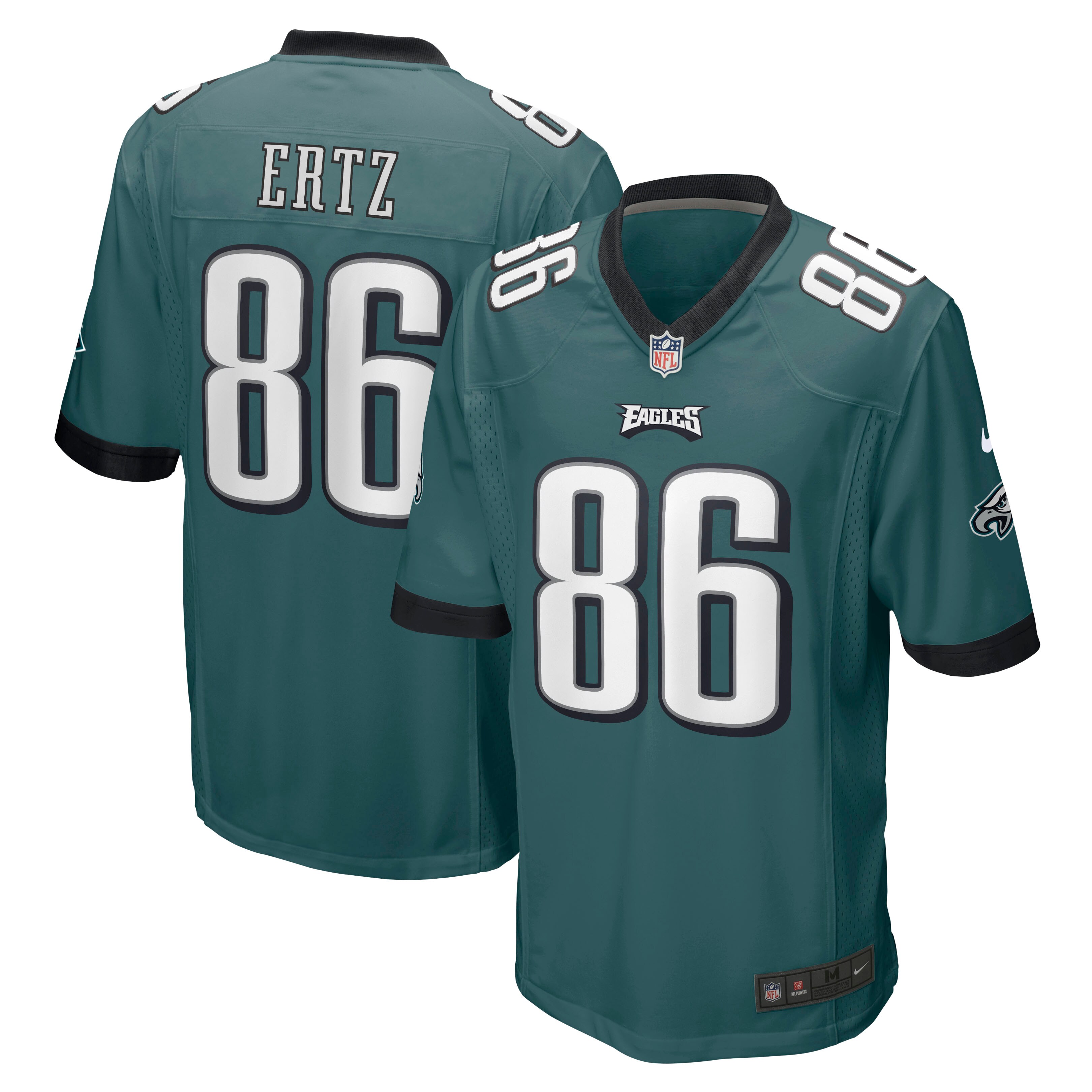 Men's Philadelphia Eagles Zach Ertz Nike Midnight Green Game Player Jersey