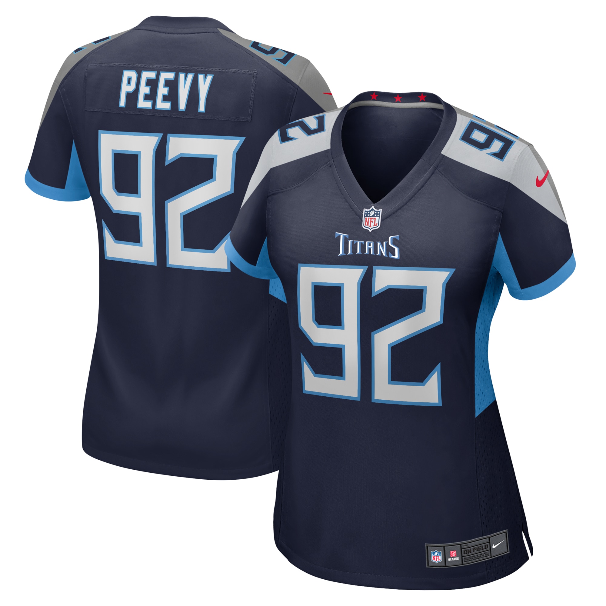 Women's Tennessee Titans Jayden Peevy Nike Navy Team Game Jersey
