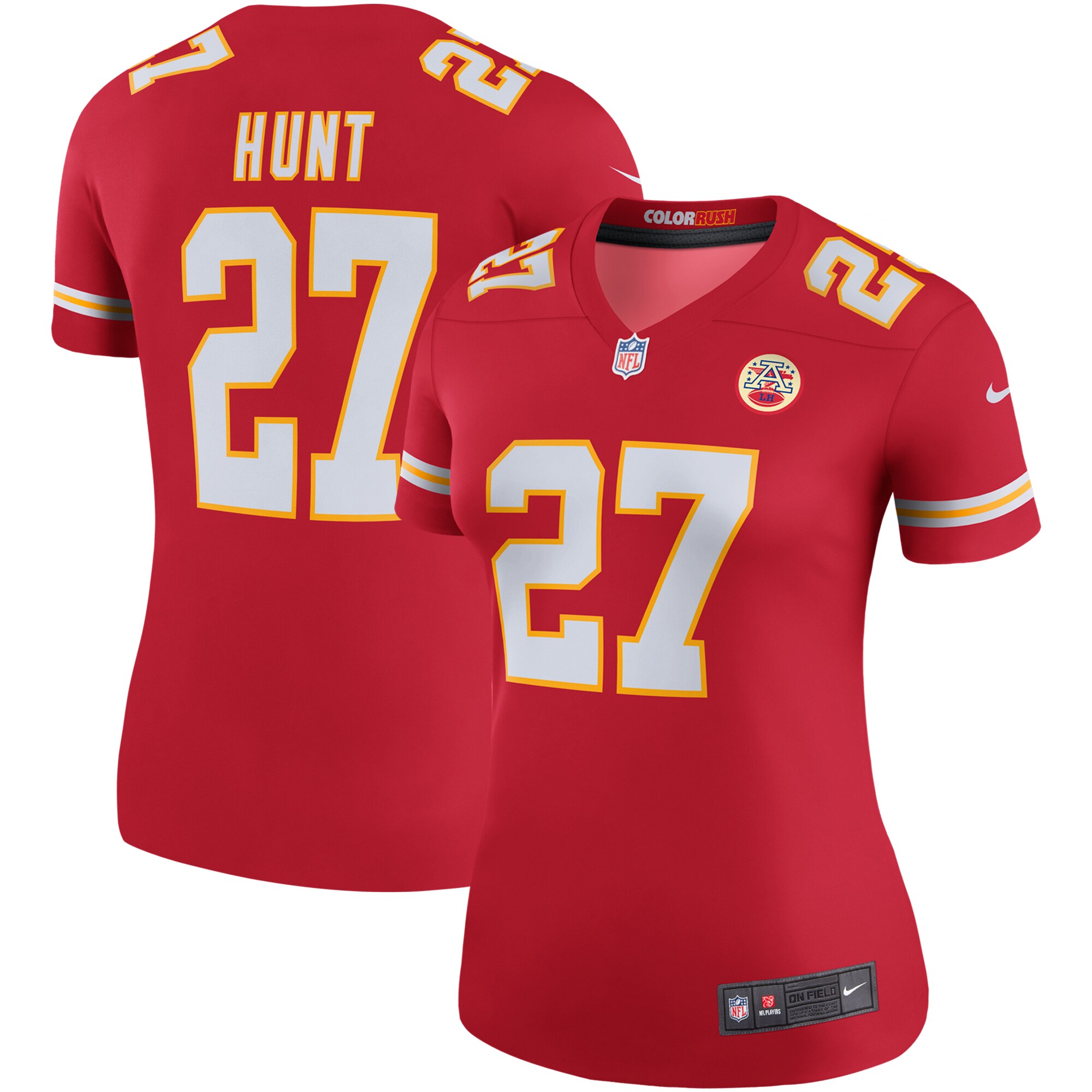 Women's Kansas City Chiefs Kareem Hunt Nike Red Color Rush Legend Player Jersey