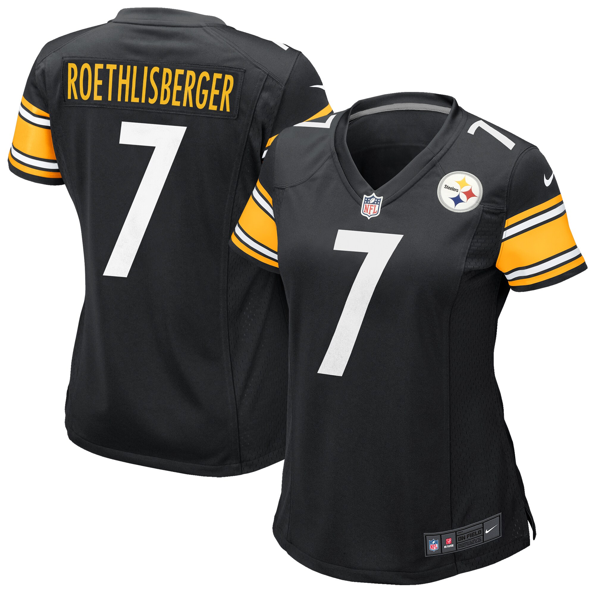 Women's Pittsburgh Steelers Ben Roethlisberger Nike Black Team Game Jersey