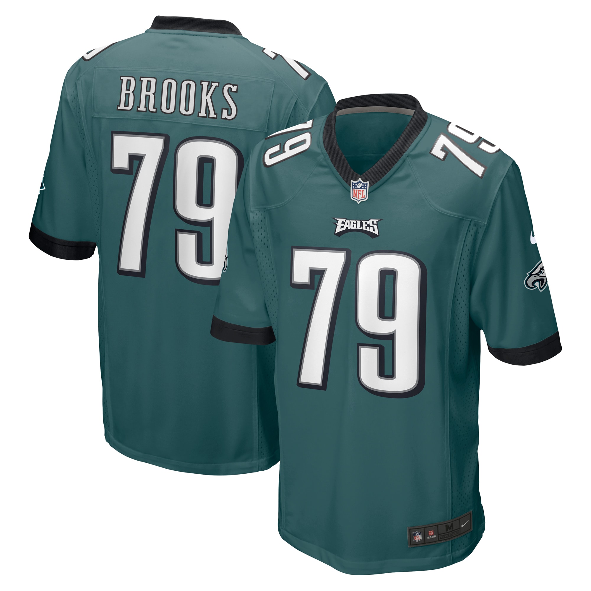 Men's Philadelphia Eagles Brandon Brooks Nike Midnight Green Game Jersey