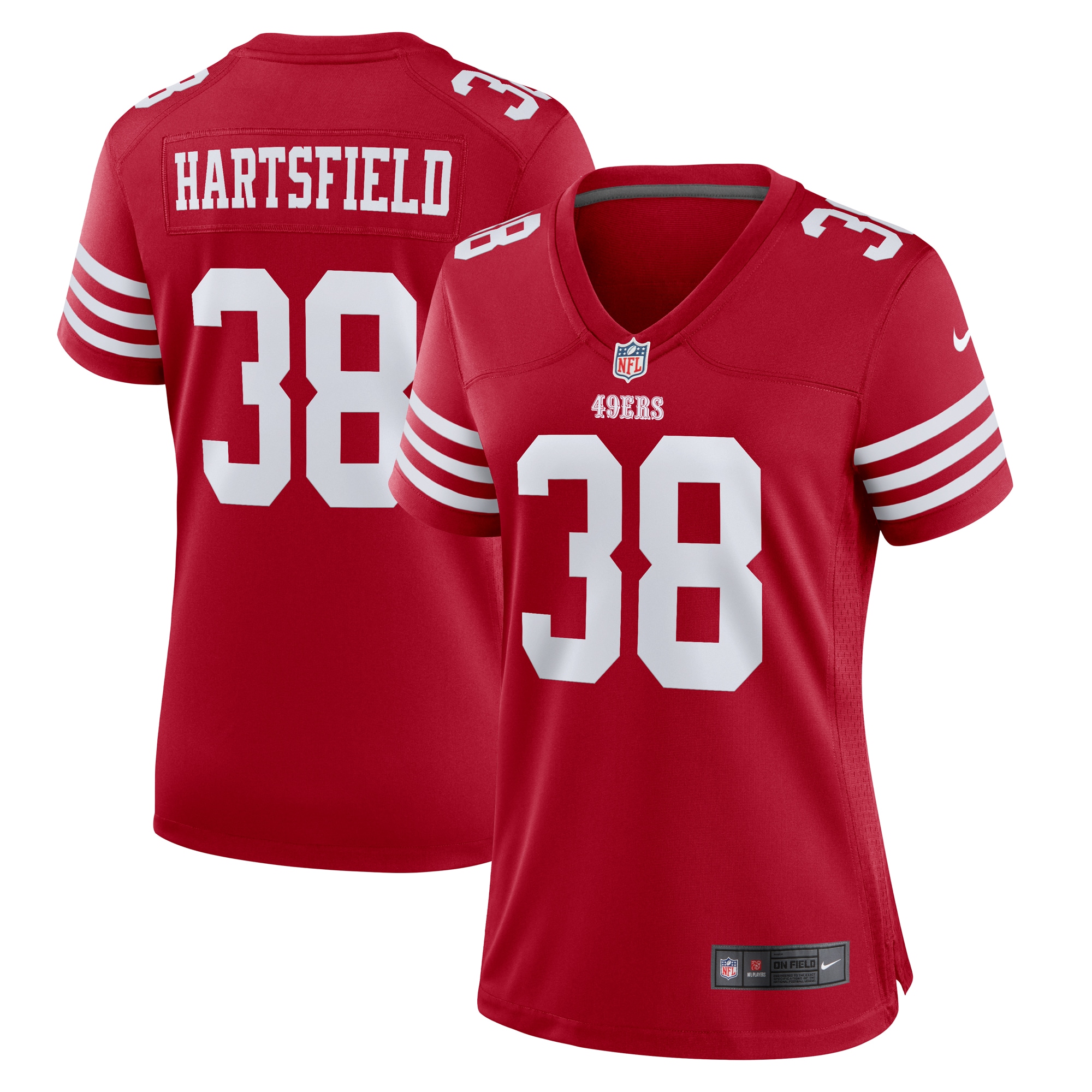 Women's San Francisco 49ers Myles Hartsfield Nike Scarlet Game Player Jersey