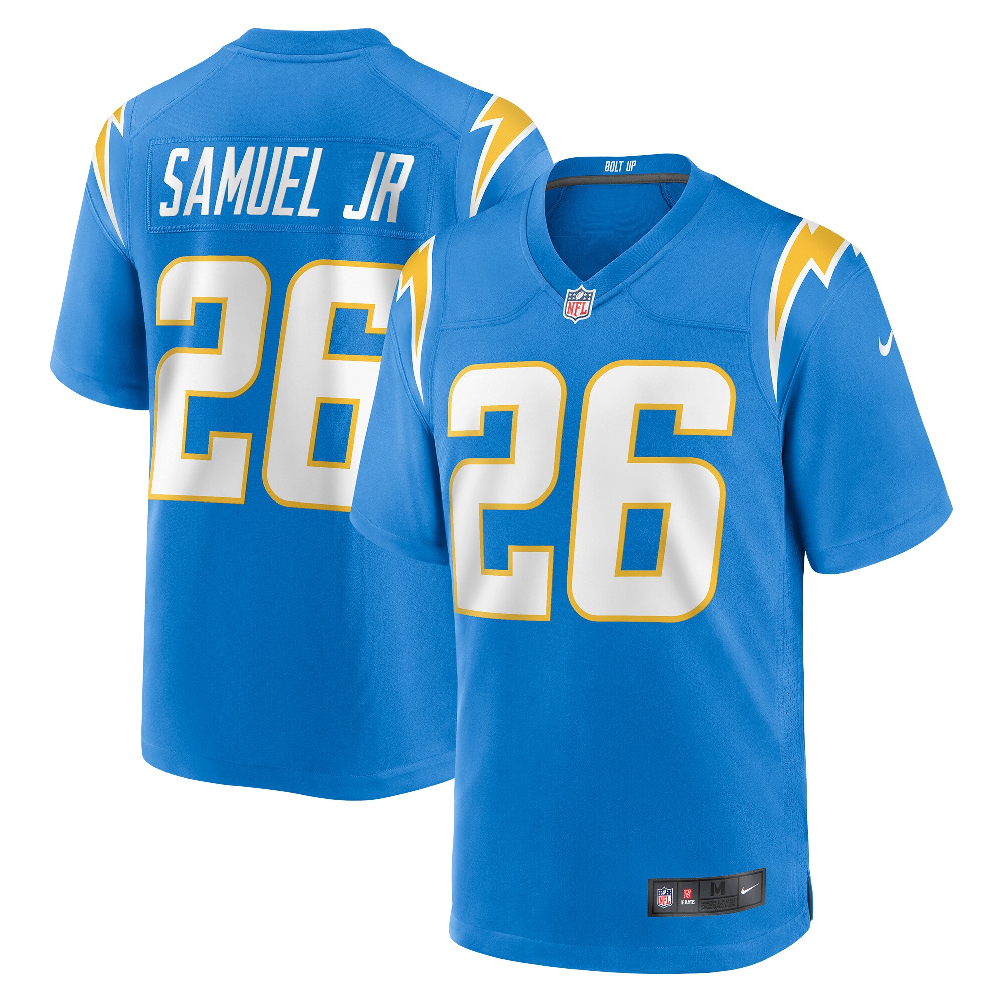 Men's Los Angeles Chargers Asante Samuel Jr. Nike Powder Blue 2021 NFL Draft Pick Player Game Jersey