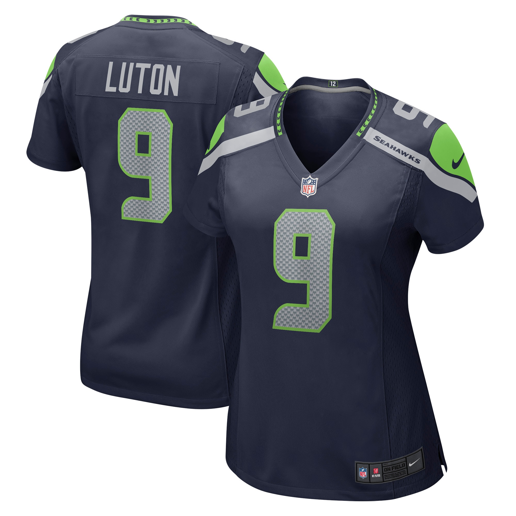 Women's Seattle Seahawks Jake Luton Nike College Navy Game Player Jersey