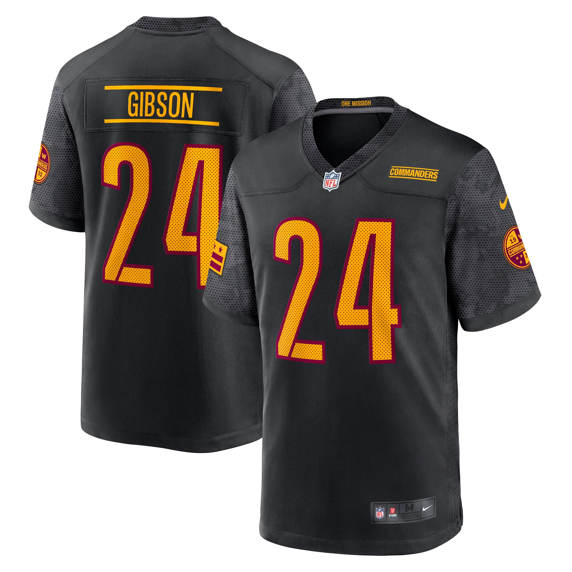 Men's Washington Commanders Antonio Gibson Nike Black Alternate Game Jersey