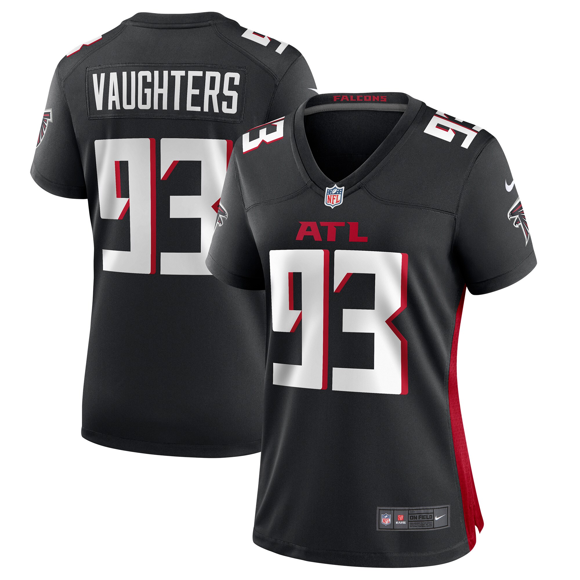 Women's Atlanta Falcons James Vaughters Nike Black Game Jersey