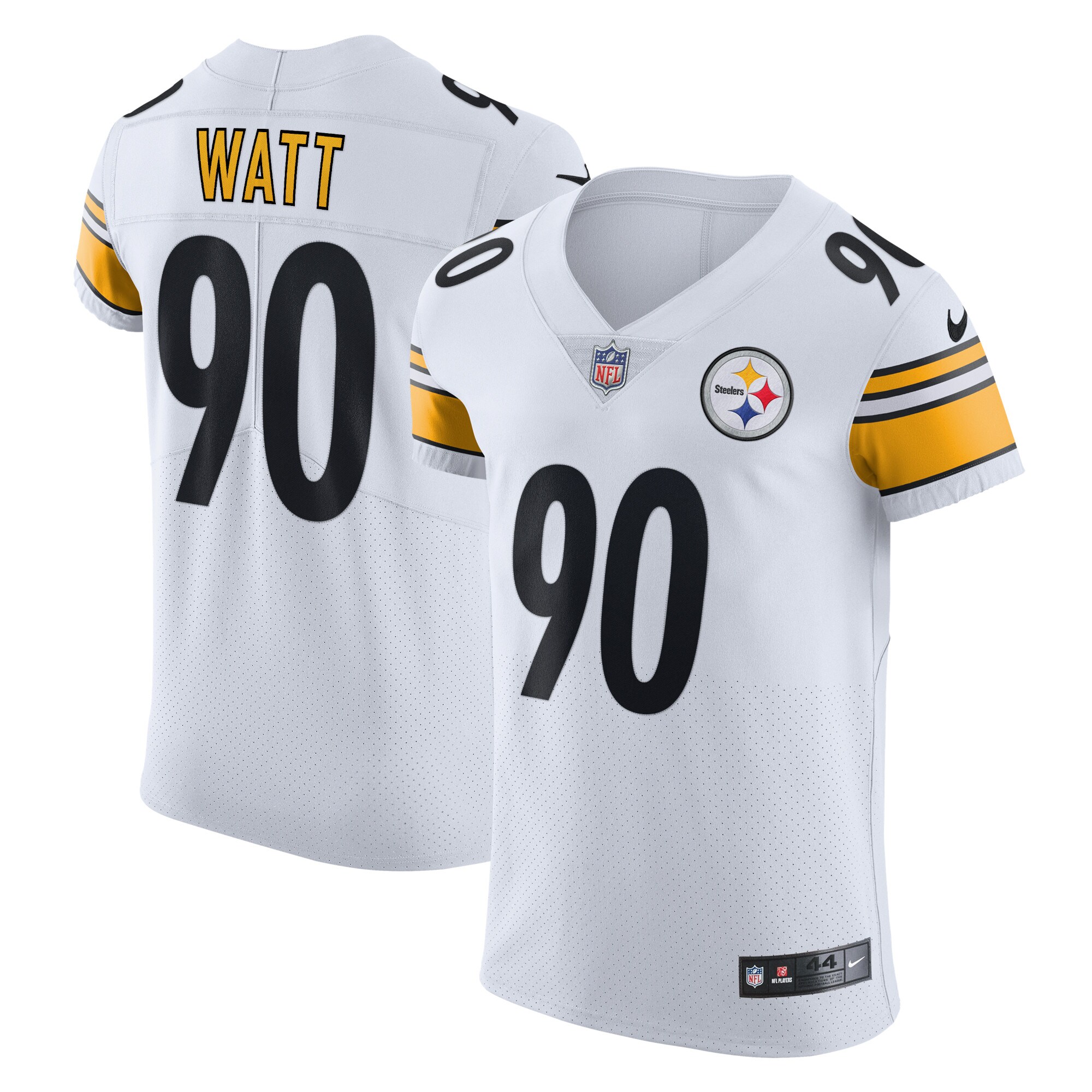 Men's Pittsburgh Steelers T.J. Watt Nike White Vapor Elite Player Jersey